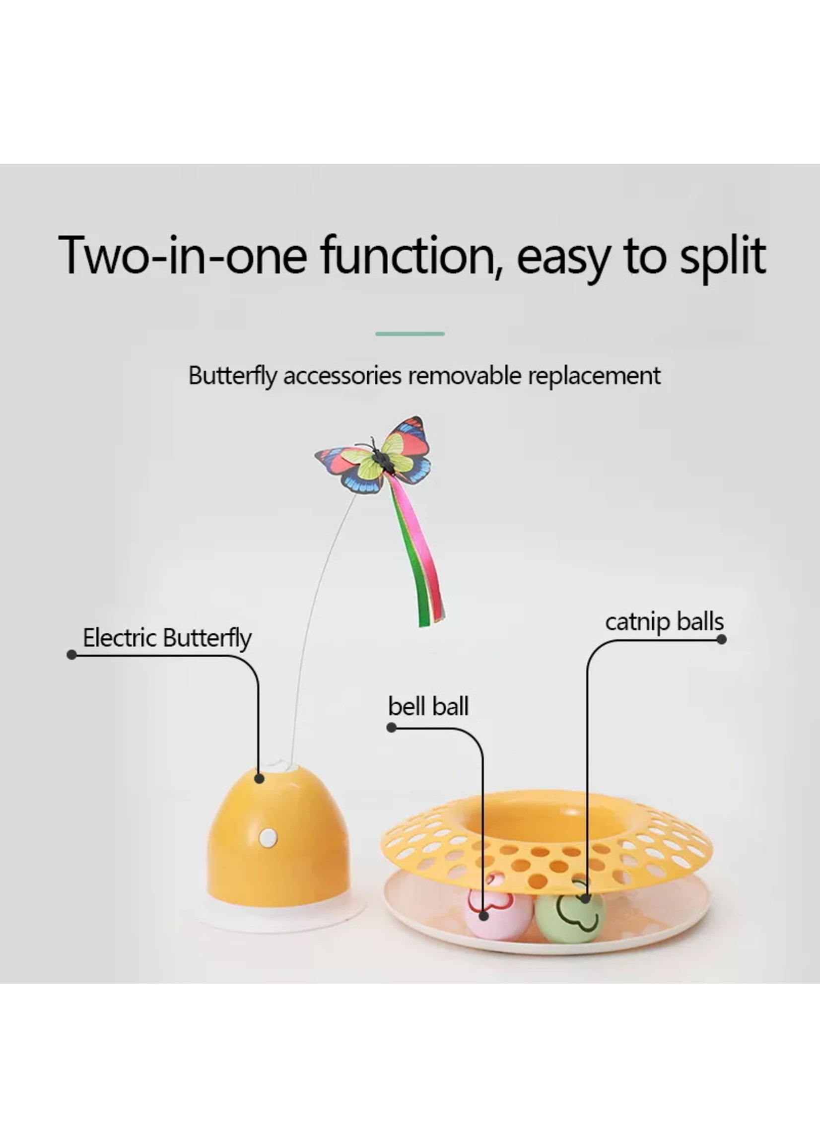 Interactive Butterfly Wand & Track Cat Toy