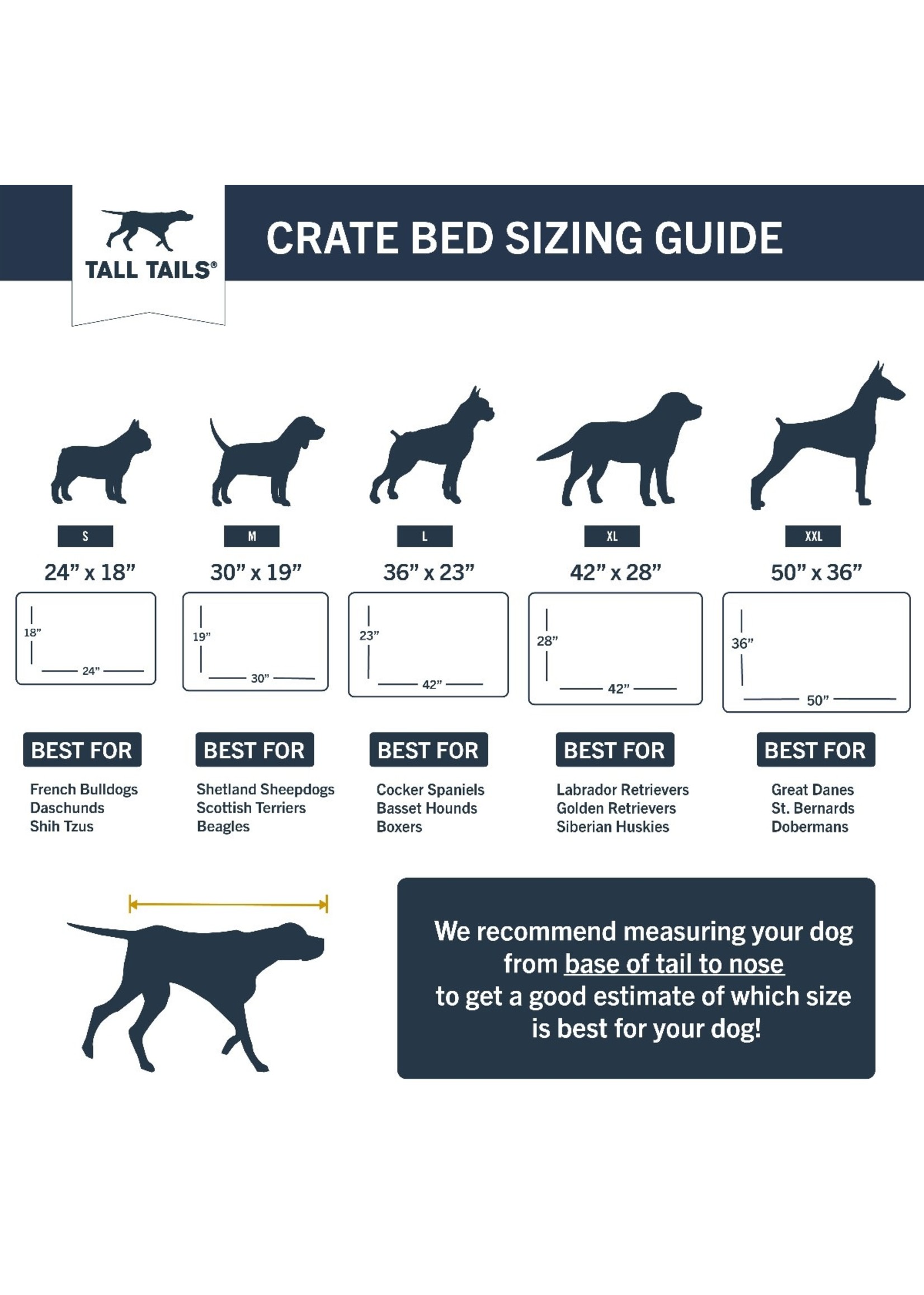 Tall Tails Dream Chaser Classic Dog Crate Bed