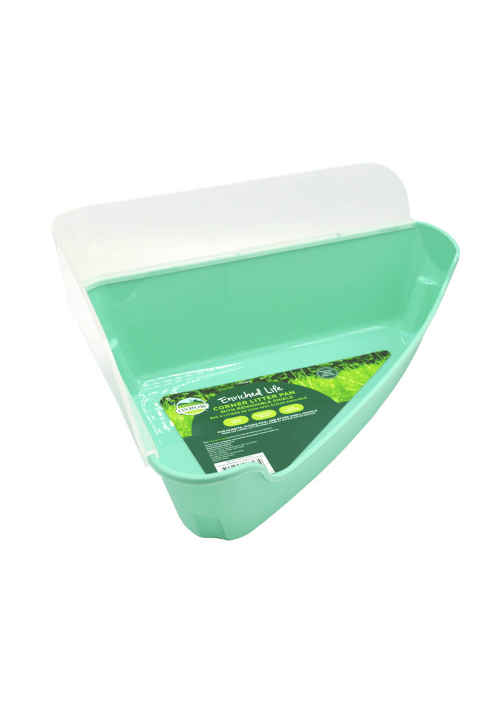 Oxbow Oxbow Corner Litter Pan with Removable Shield