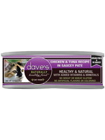 Dave's Pet Food Dave's Wet Cat Food Chicken & Tuna Saucey Pate