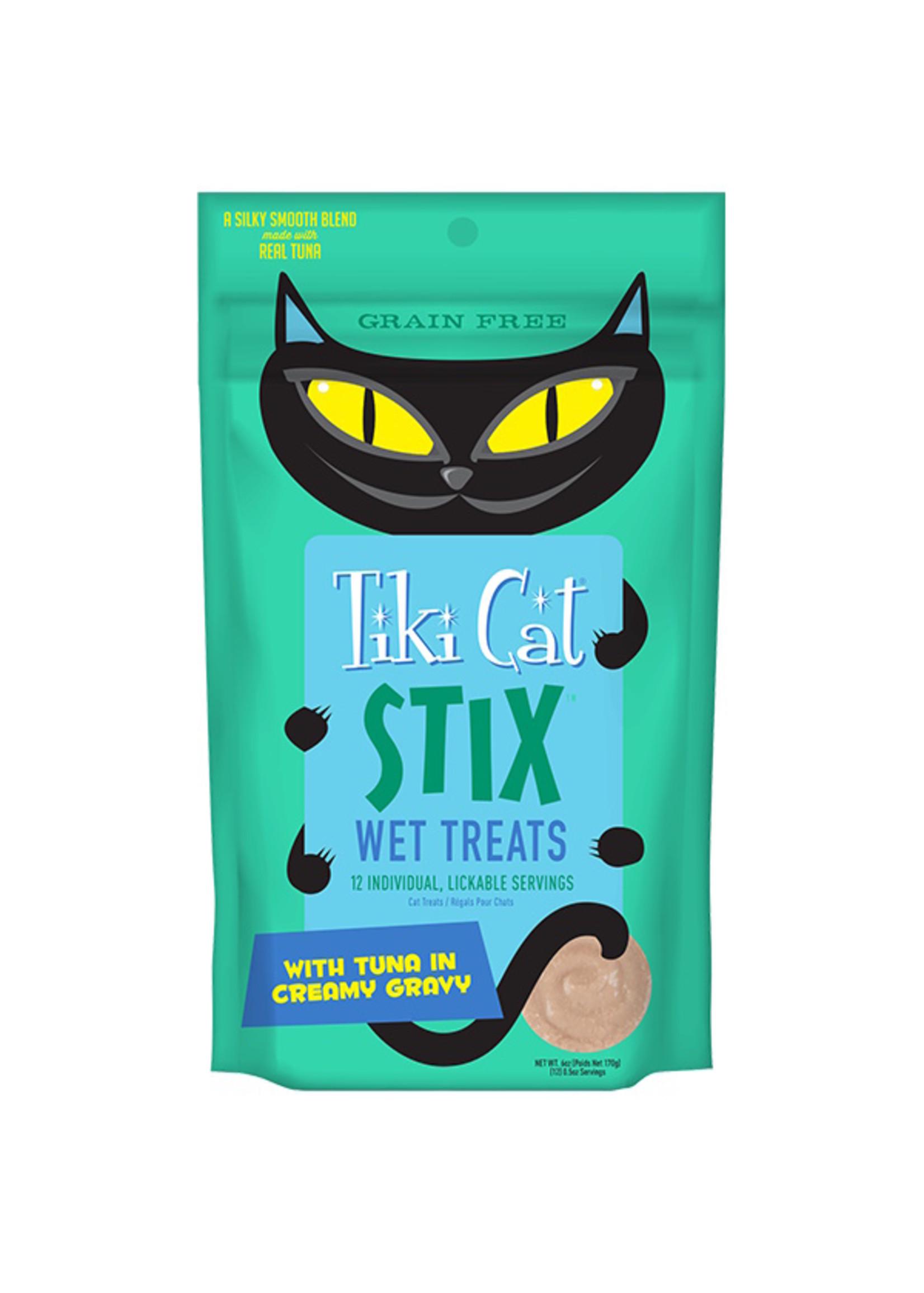 Tiki Cat Tiki Cat Stix Wet Cat Treats, Tuna in Gravy 6 Pack (Eaches) - case quantity of 12