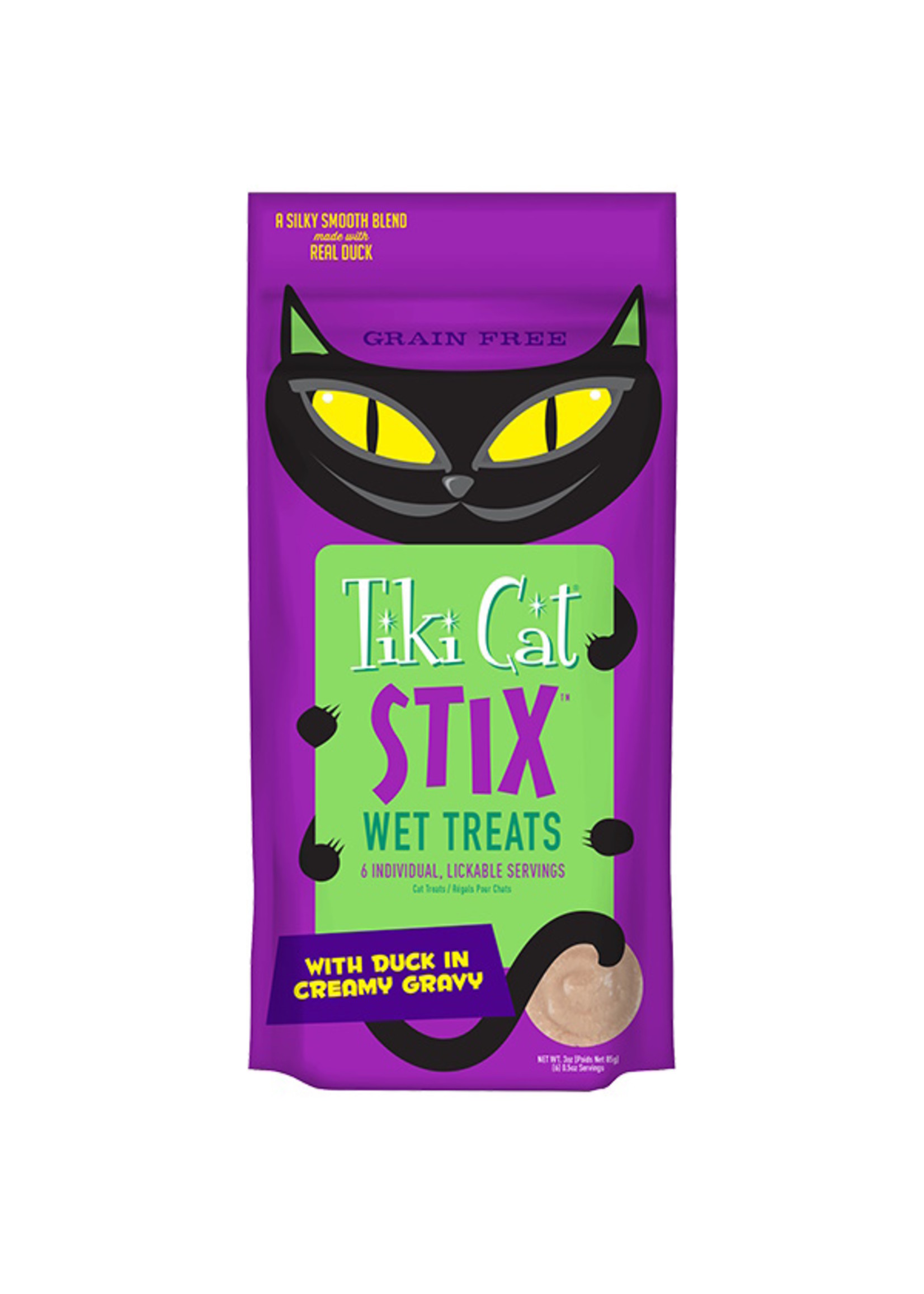 Tiki Cat Tiki Cat Stix Wet Cat Treats, Duck in Gravy 6 Pack (Eaches) - case quantity of 12