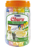Inaba Churu Creamy Cat Treats, Tuna & Chicken Variety 50 Count