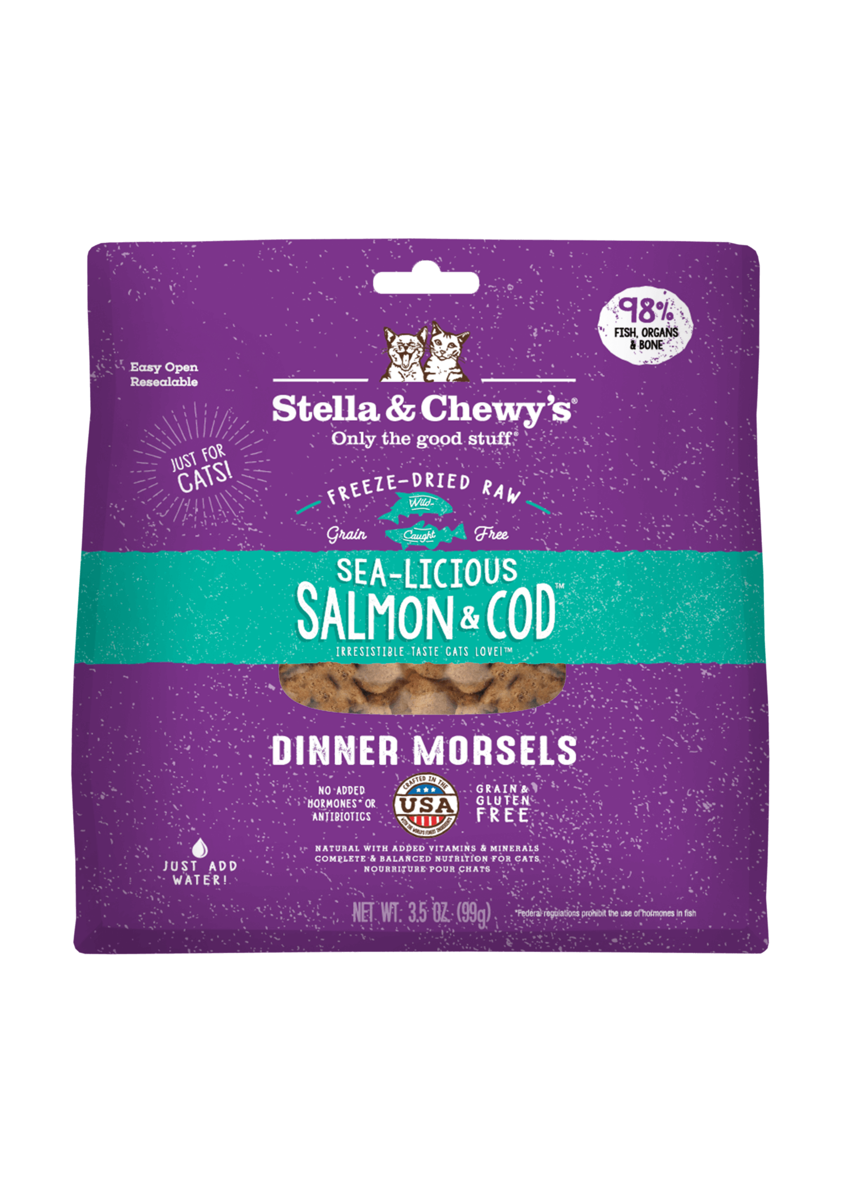 Stella & Chewy's Stella & Chewy's Sea-Licious Salmon & Cod  Freeze-Dried Raw Cat Food