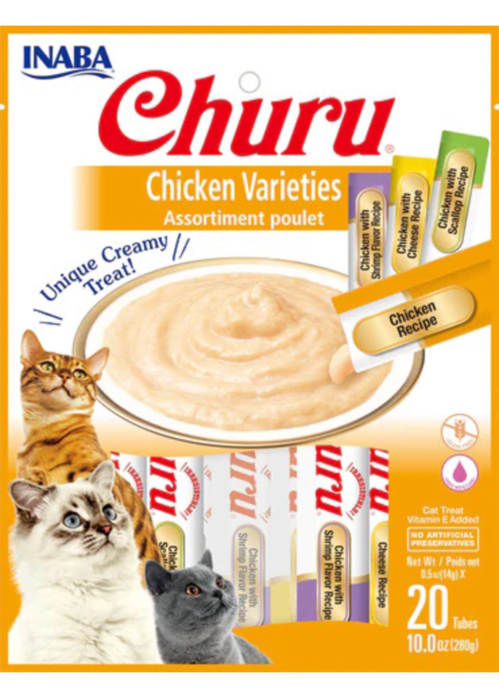 Inaba Churu Creamy Cat Treats Chicken Variety