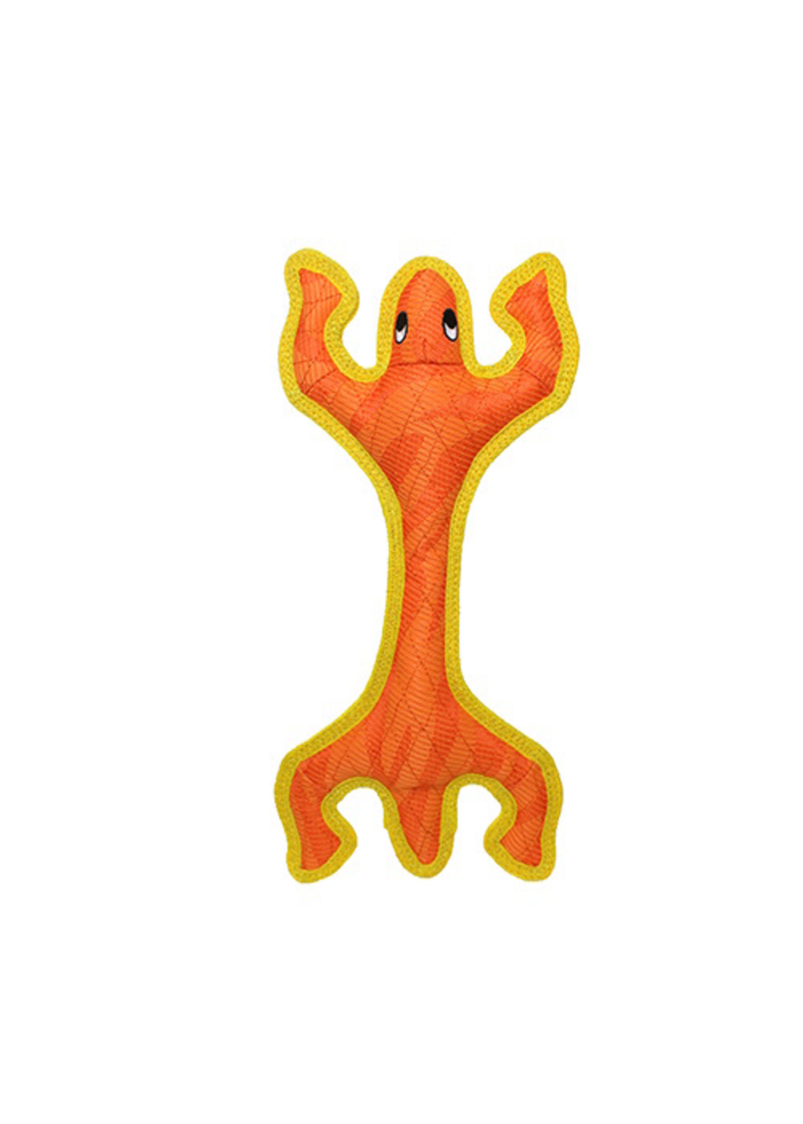 DuraForce Lizard Orange-Yellow Dog Toy