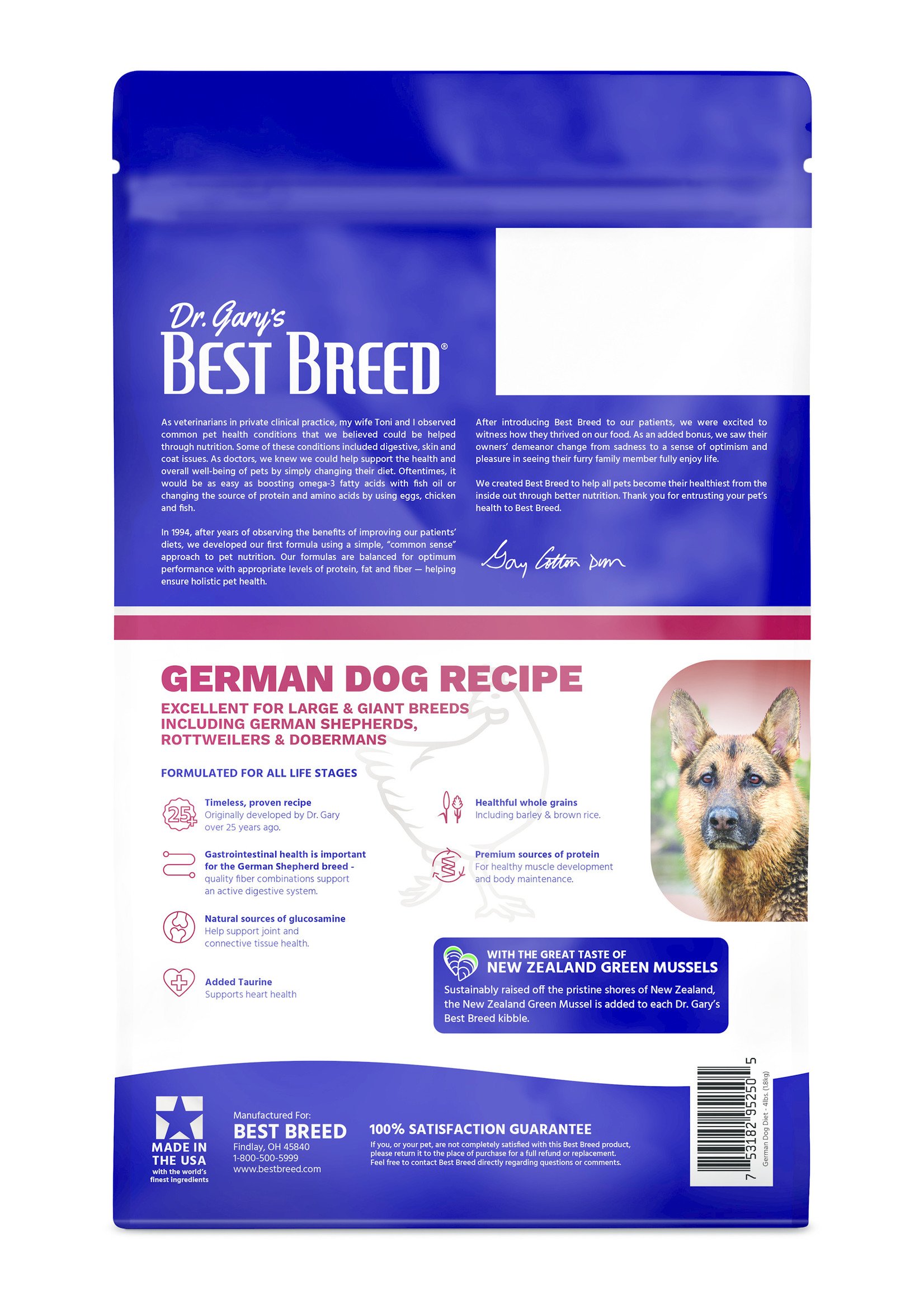 Dr. Gary's Best Breed Dr. Gary's Best Breed Holistic German Dog Food