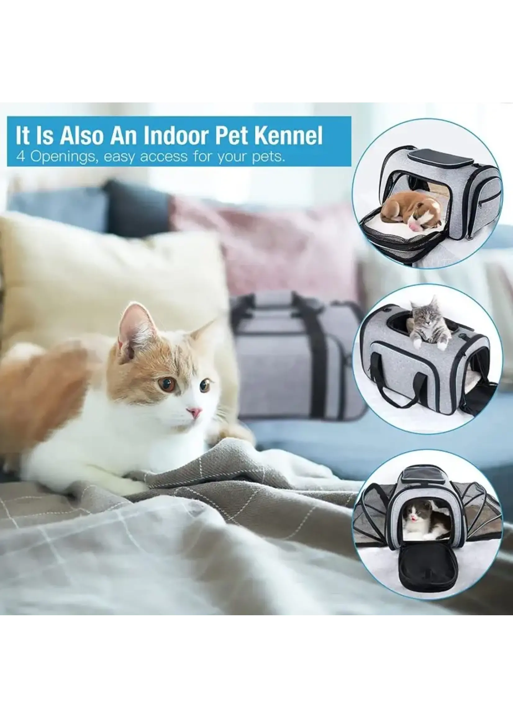 Fold-Out Pet Carrier Tent
