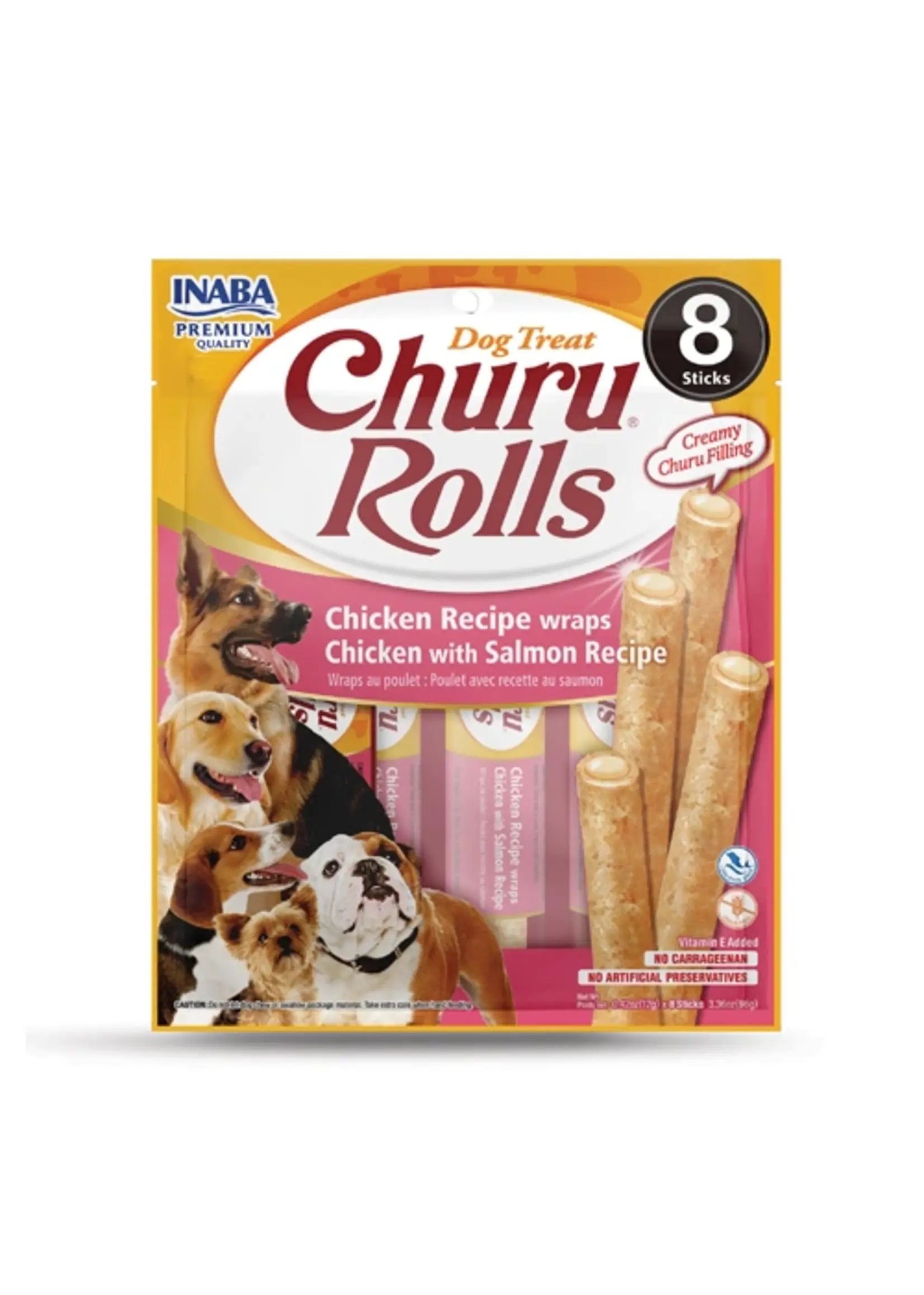 Inaba Inaba Churu Rolls Chicken and Salmon Dog Treats
