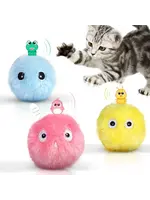 Fuzzy Chirping Cat Toy Ball