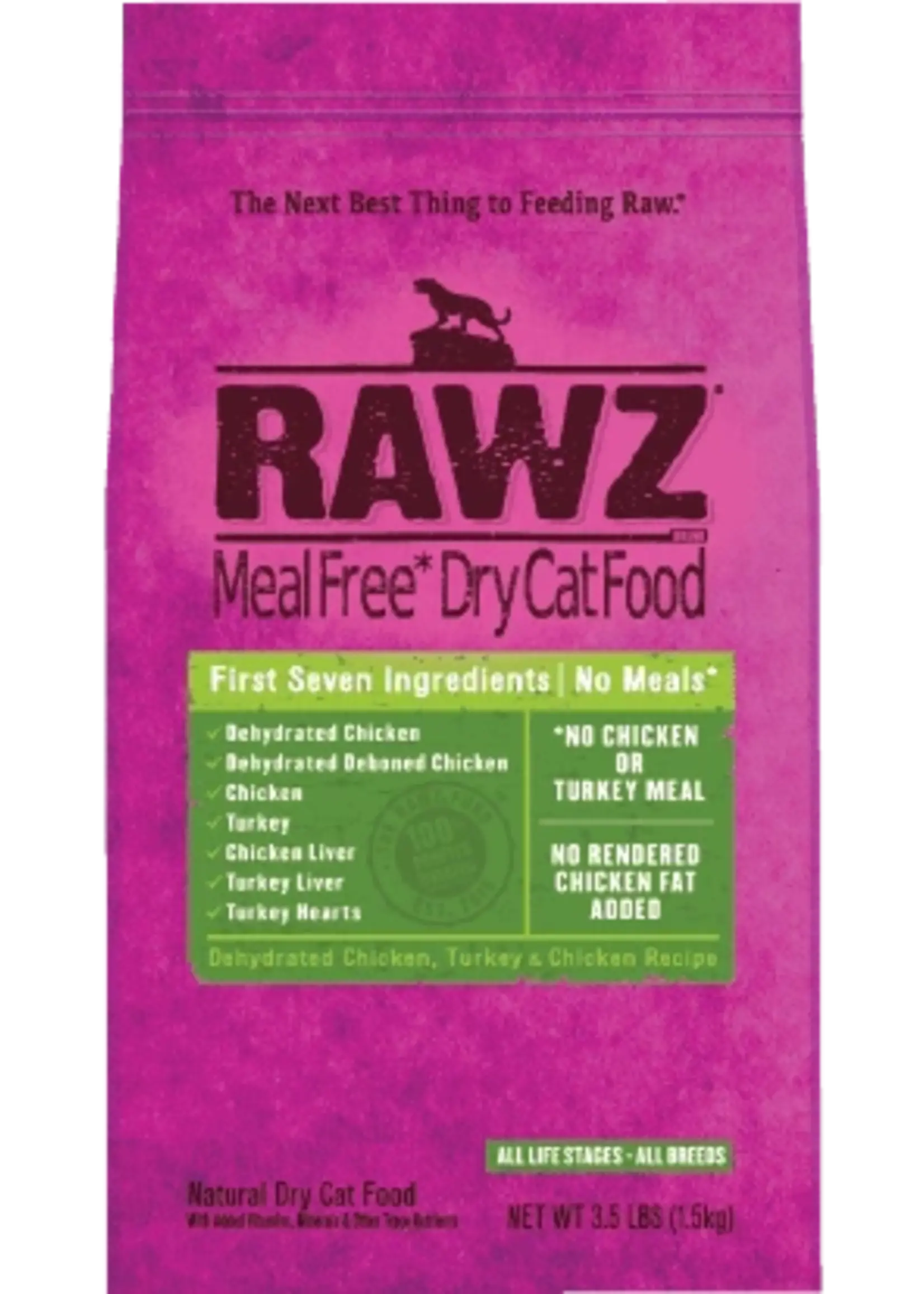 Rawz Rawz Dry Cat Food, Chicken & Turkey 3.5lb Bag