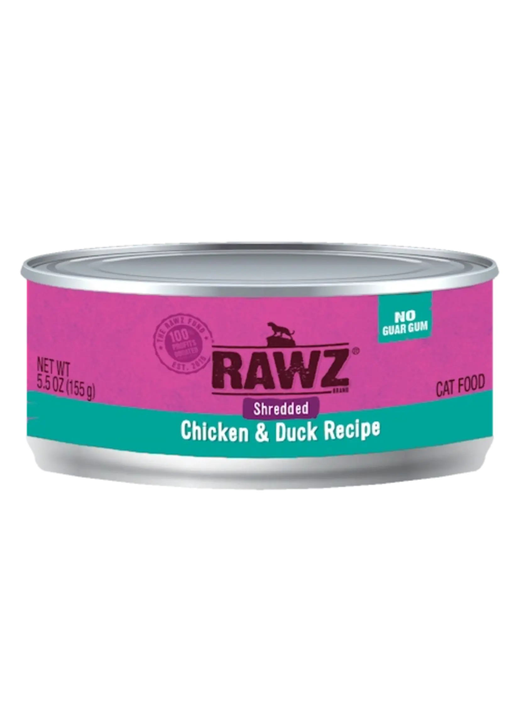 Rawz Rawz Cat Shredded Chicken & Duck, 3oz Can
