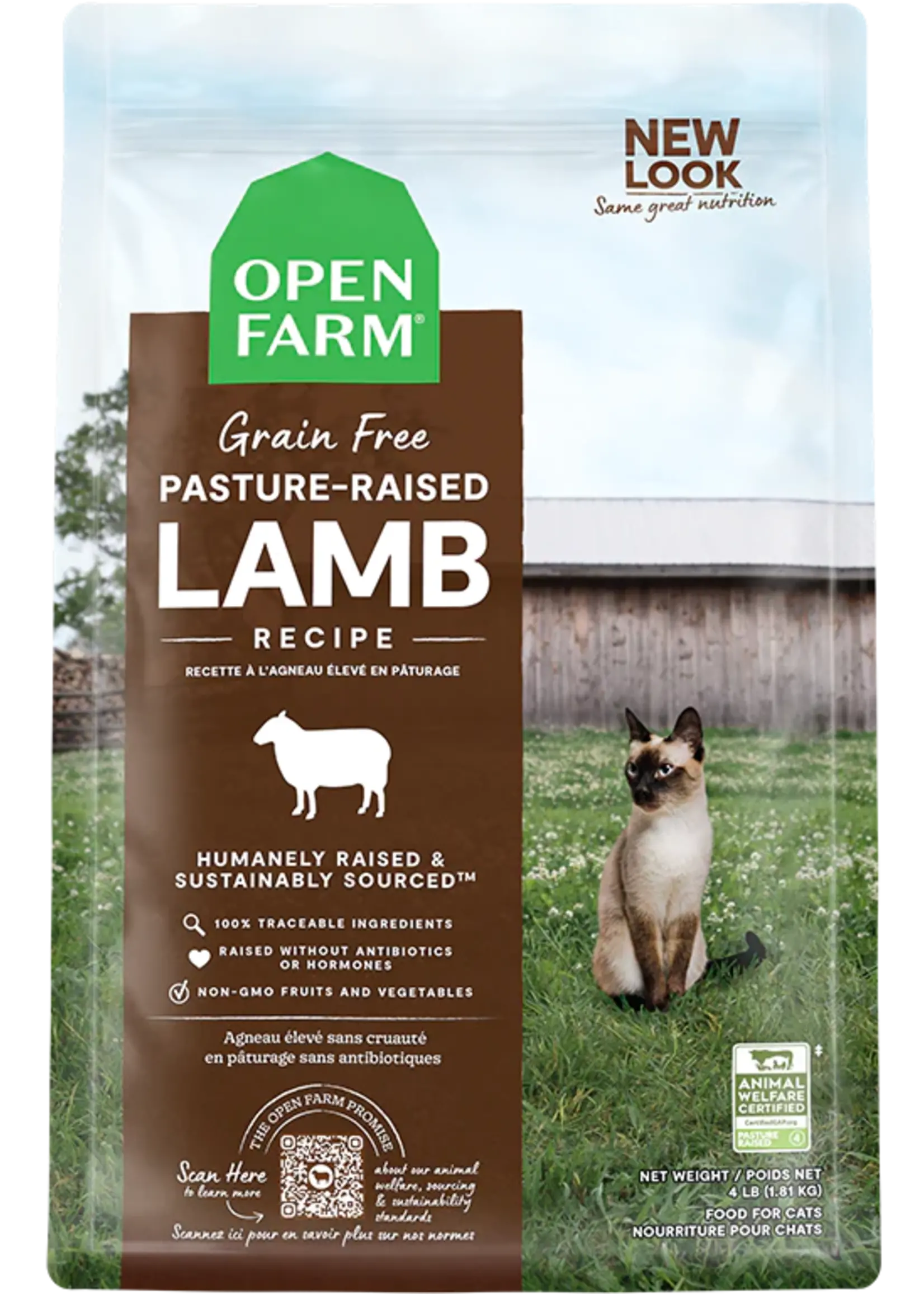 Open Farm Open Farm Grain-Free Cat Food Pasture-Raised Lamb, 4lb Bag