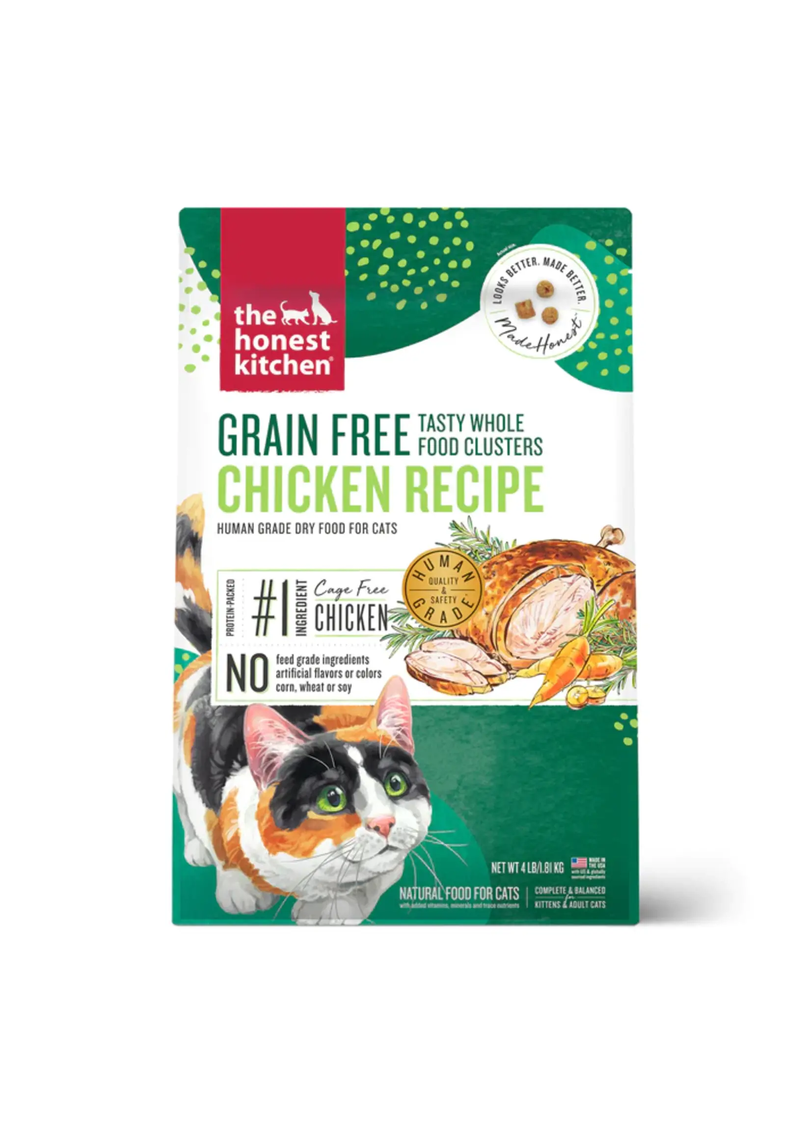 The Honest Kitchen Grain Free Whole Food Clusters Chicken Cat Food Recipe 4lb