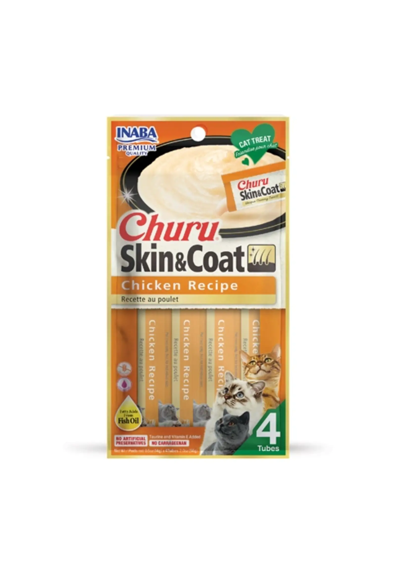 Inaba Inaba Churu Lickable Skin and Coat Cat Treat - Chicken
