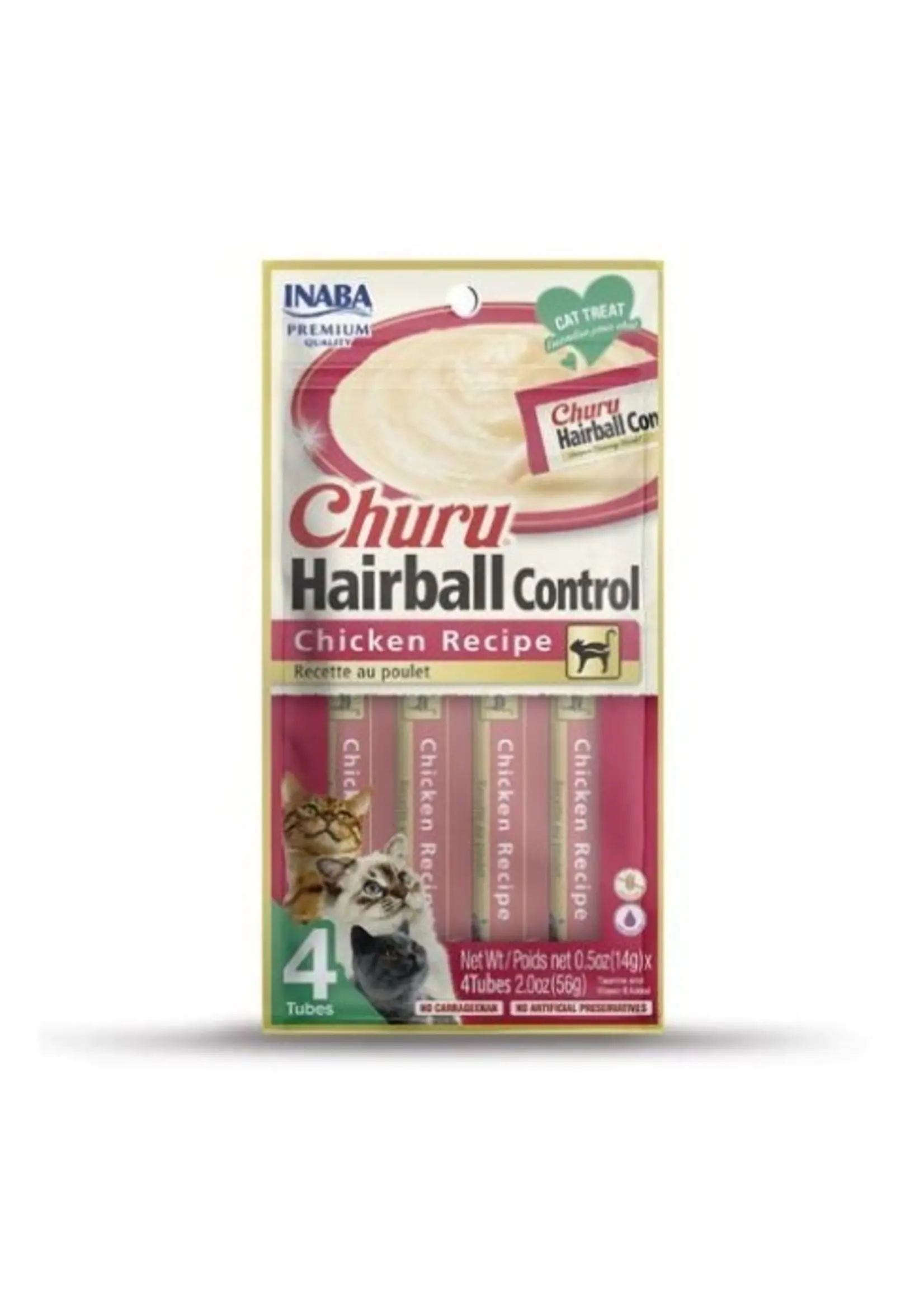 Inaba Inaba Churu Lickable Hairball Control Cat Treat - Chicken (Eaches) - Case of 6