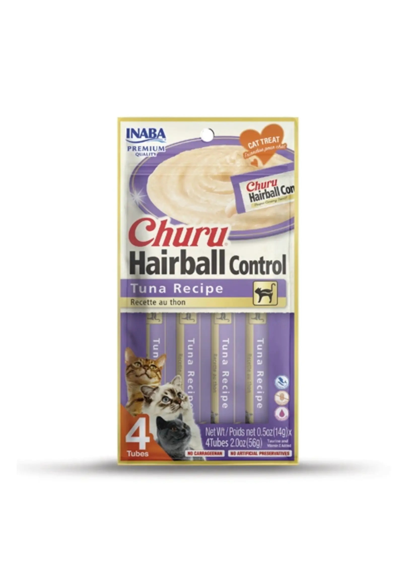 Inaba Inaba Churu Lickable Indoor Hairball Control Cat Treat - Tuna
