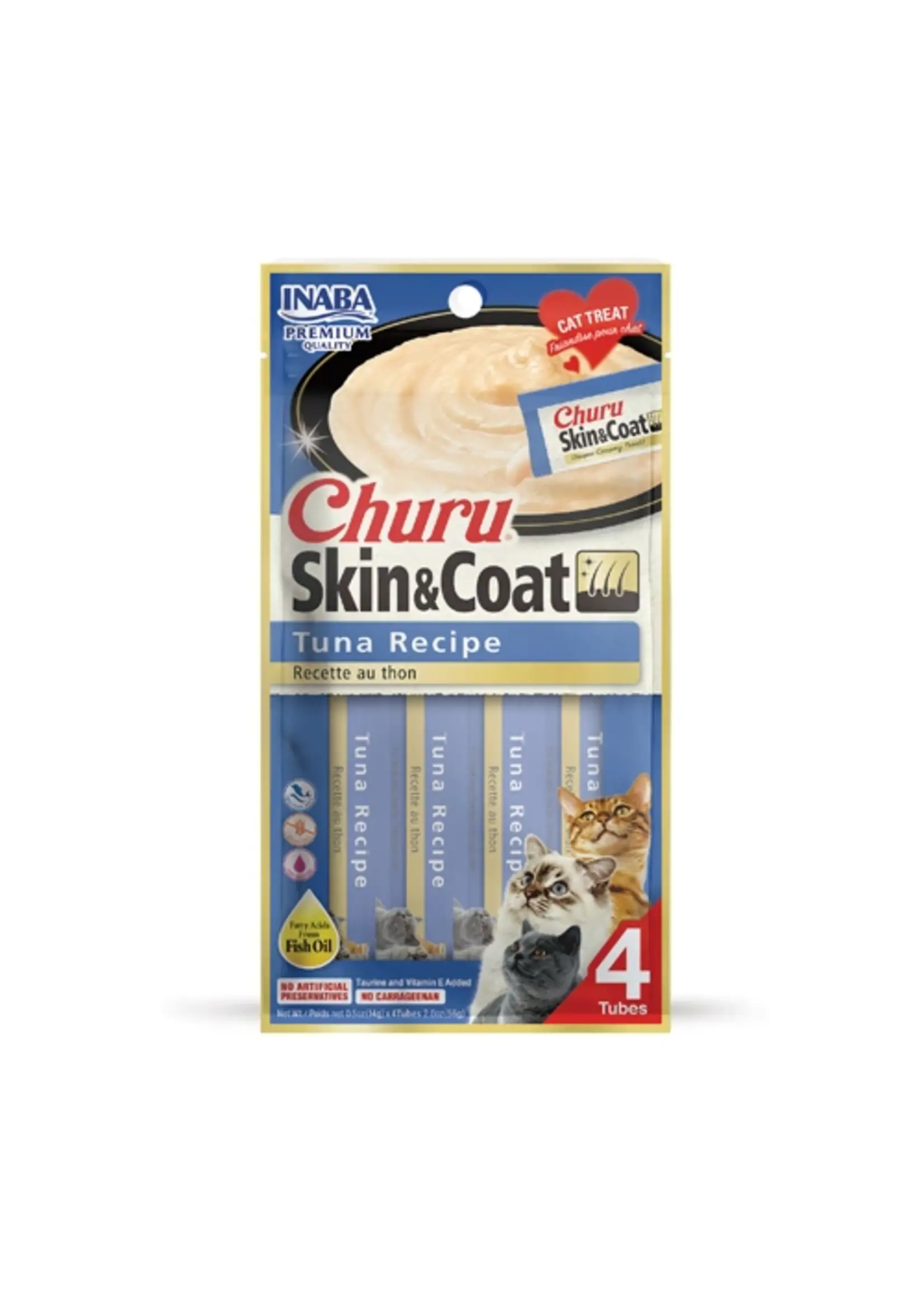 Inaba Inaba Churu Lickable Skin and Coat Cat Treat - Tuna