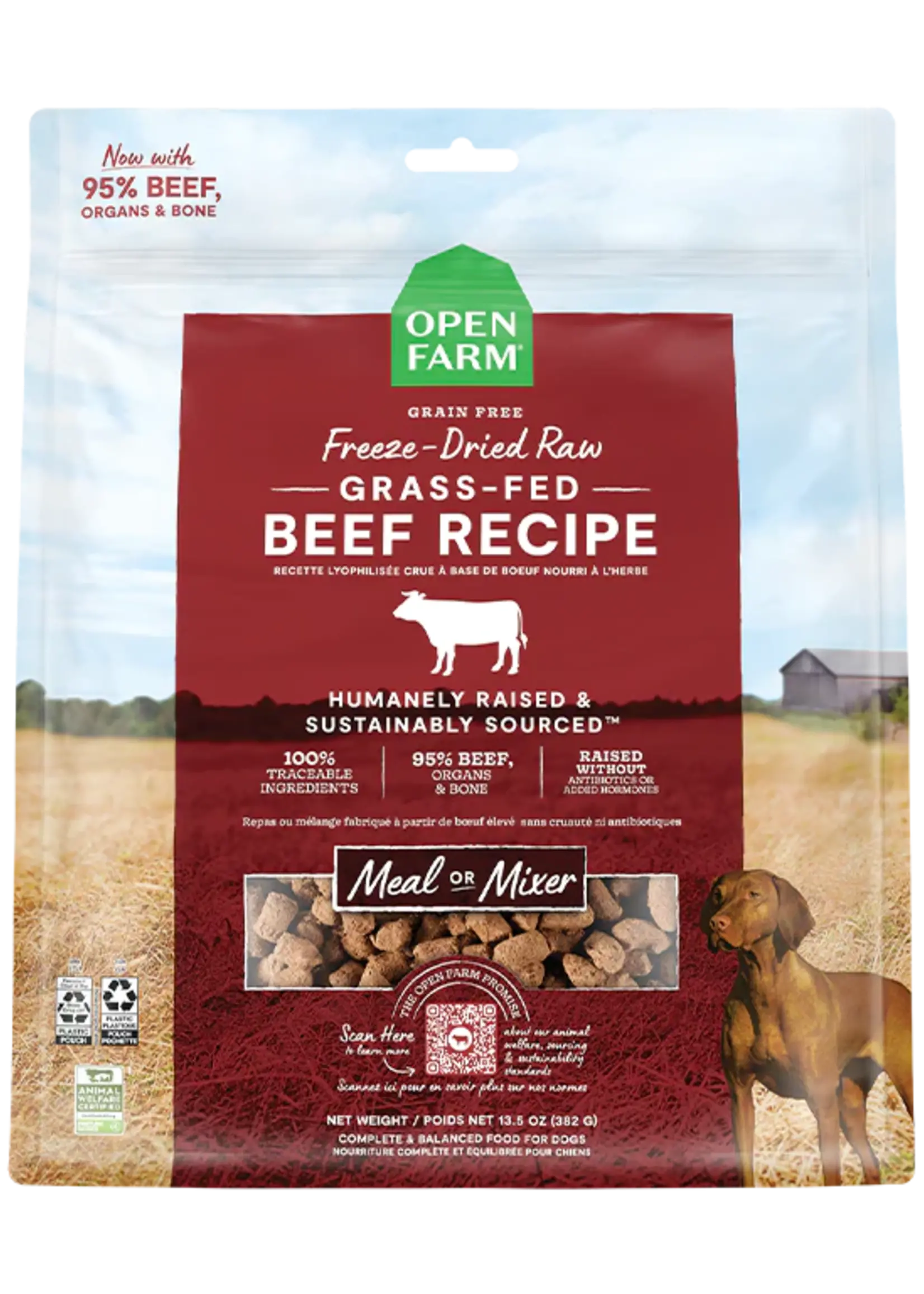 Open Farm Open Farm Freeze-Dried Morsels Grass-Fed Beef Dog Food 22oz