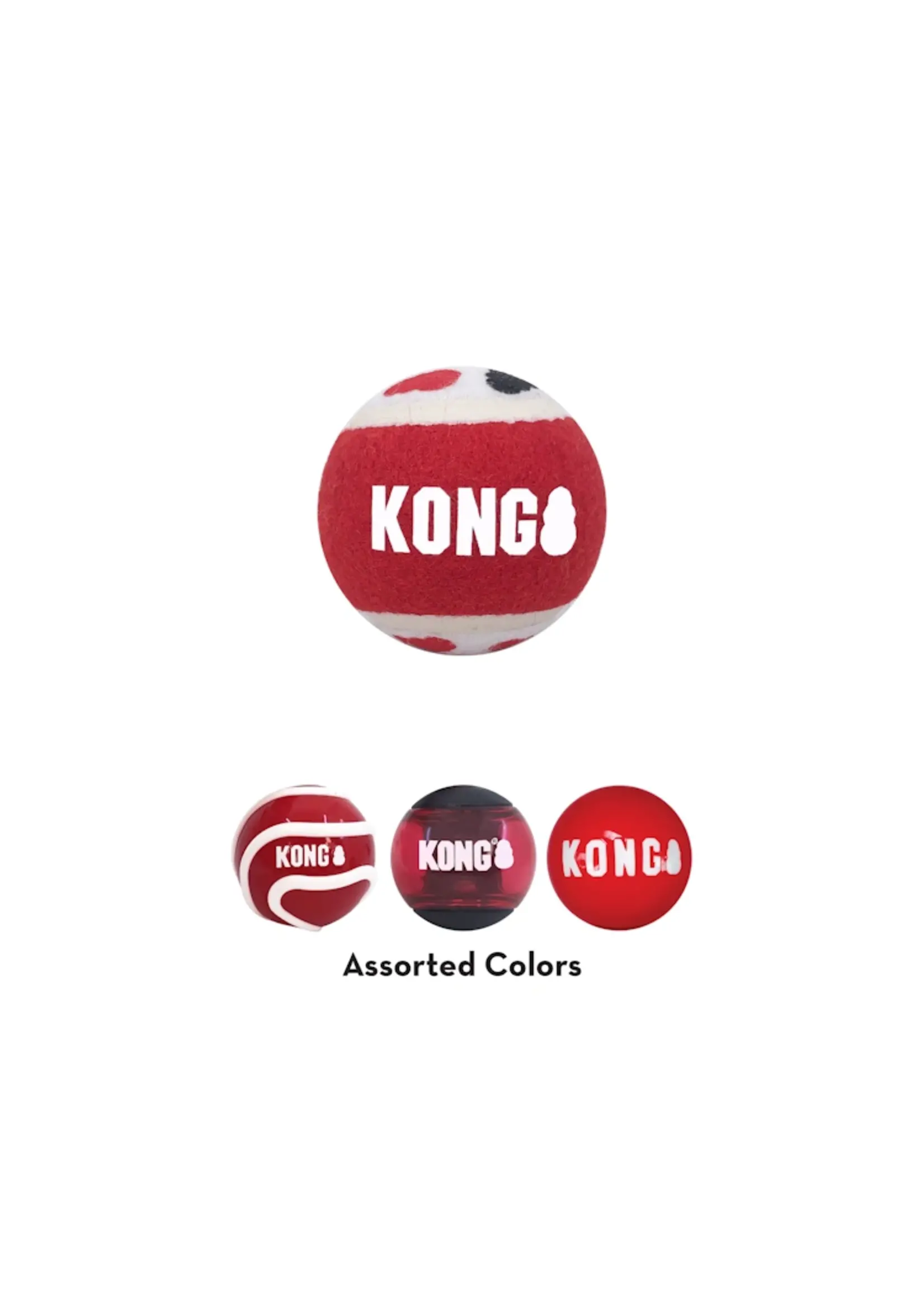 Kong Kong Signature Balls Assorted 4 pack Medium