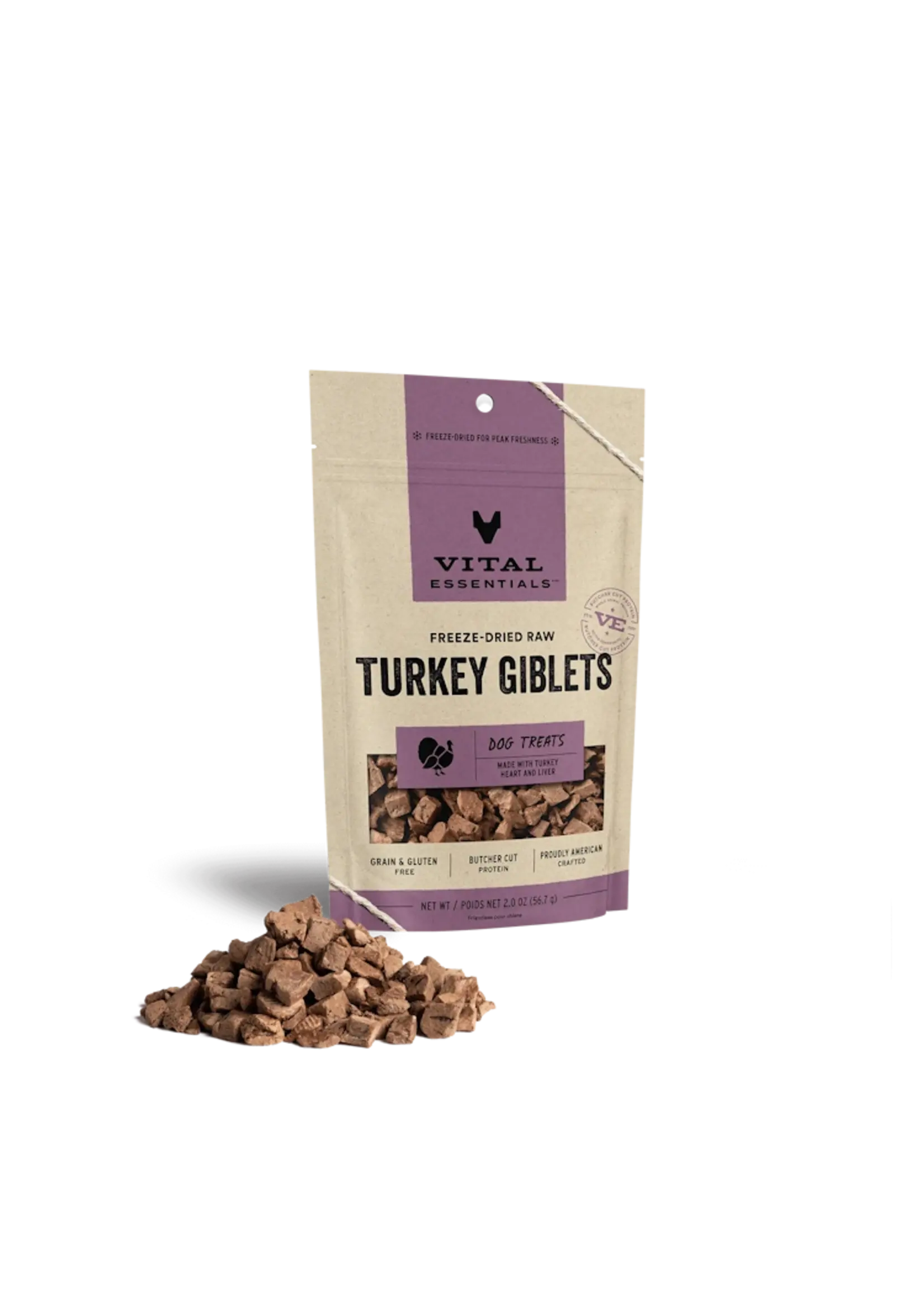 Vital Essentials Vital Essentials Freeze-Dried Dog Treats Turkey Giblets