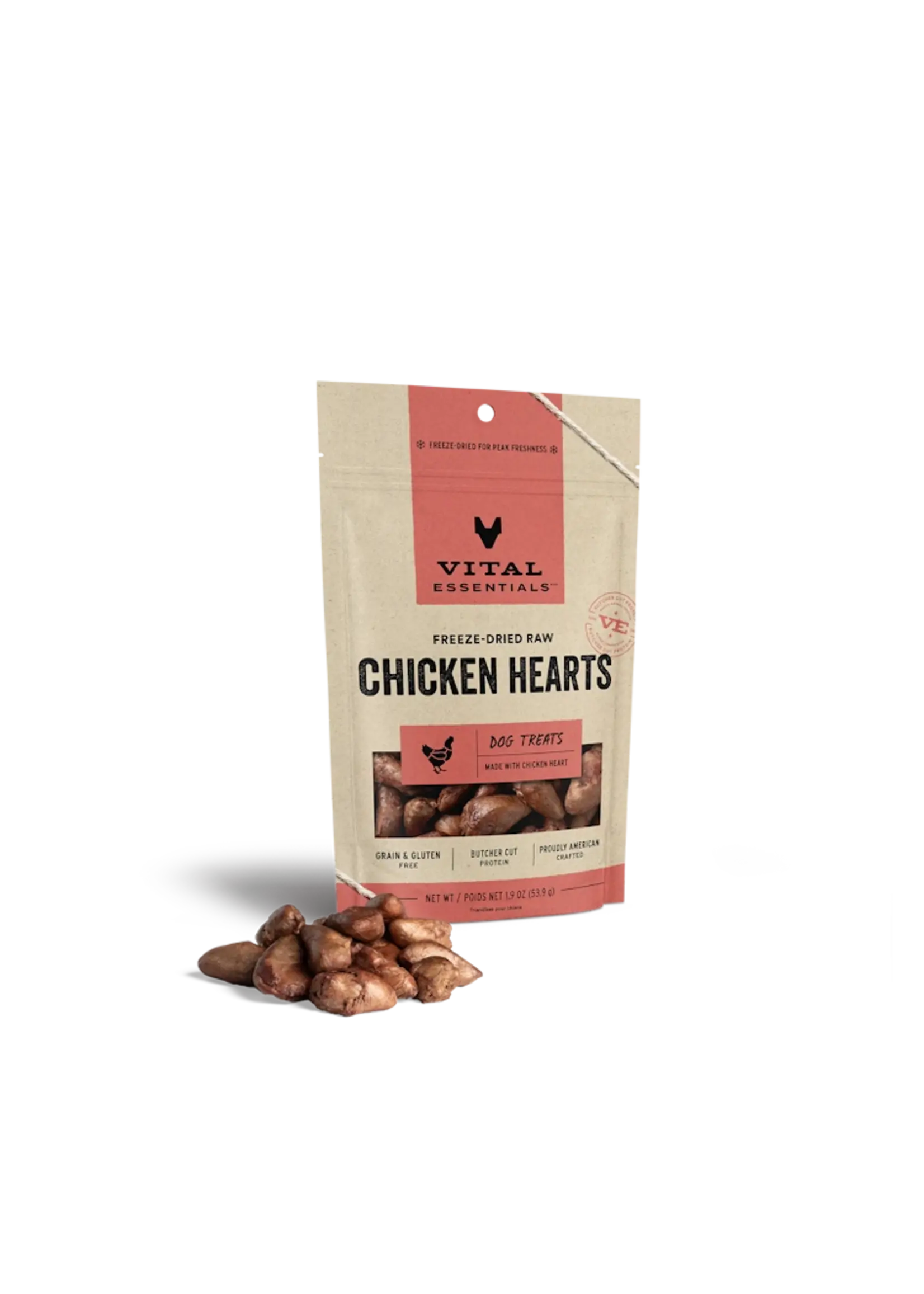 Vital Essentials Vital Essentials Freeze-Dried Dog Treats Chicken Hearts