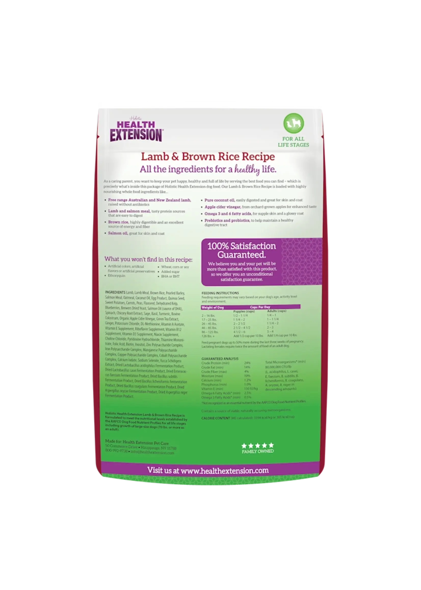 Holistic Health Extension Health Extension Dog Food Lamb & Brown Rice