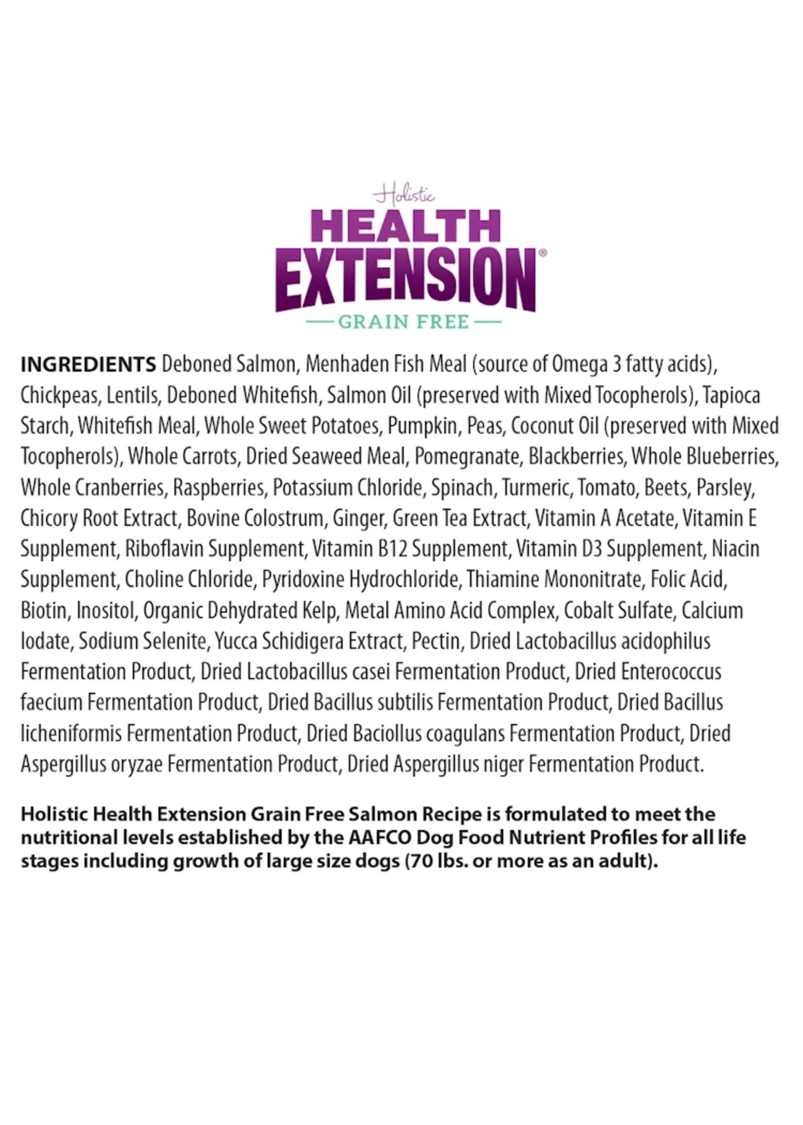 Holistic Health Extension Health Extension Dog Food Grain-Free Salmon