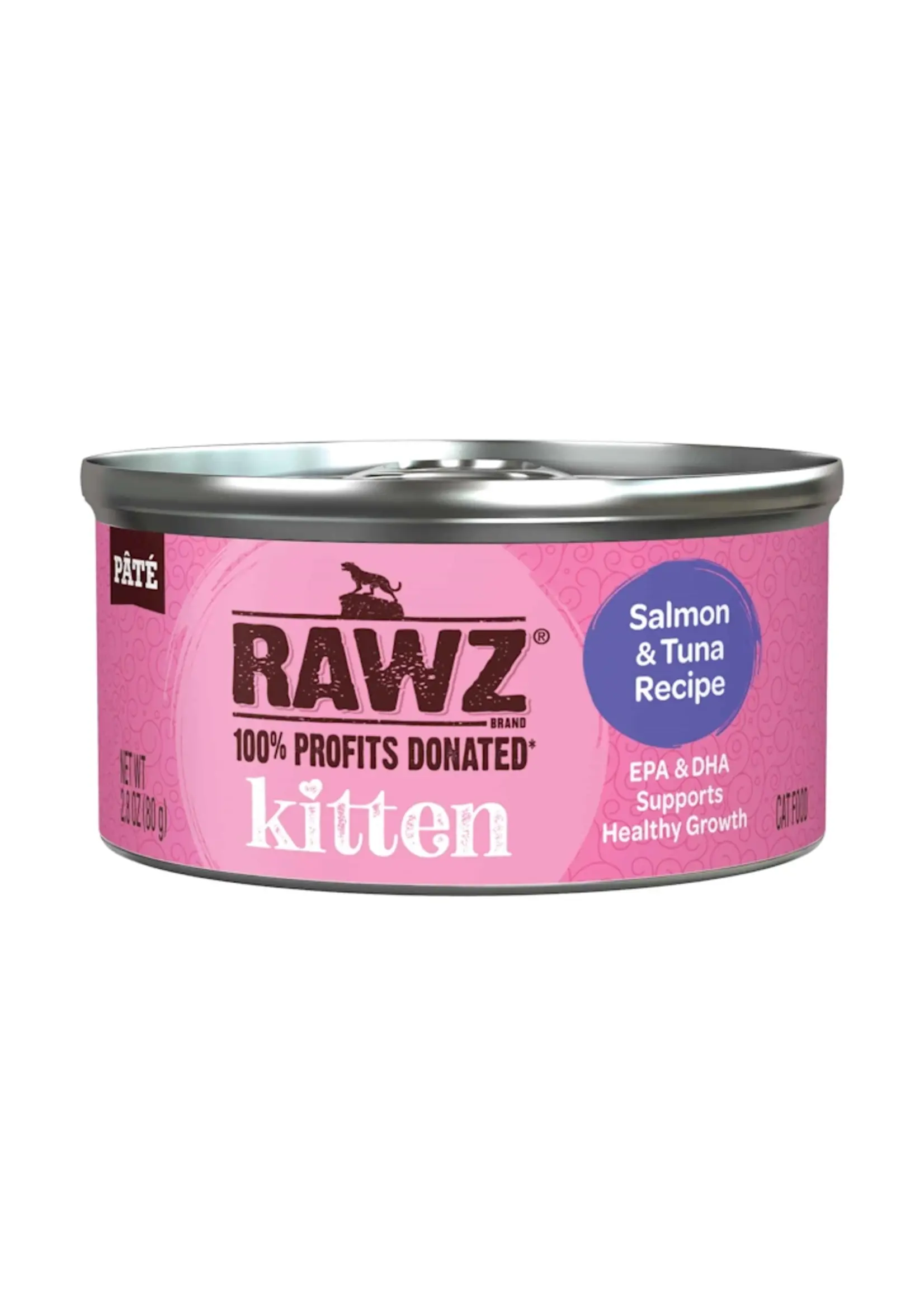 Rawz Rawz Kitten Salmon & Tuna Cat Can  2.8oz