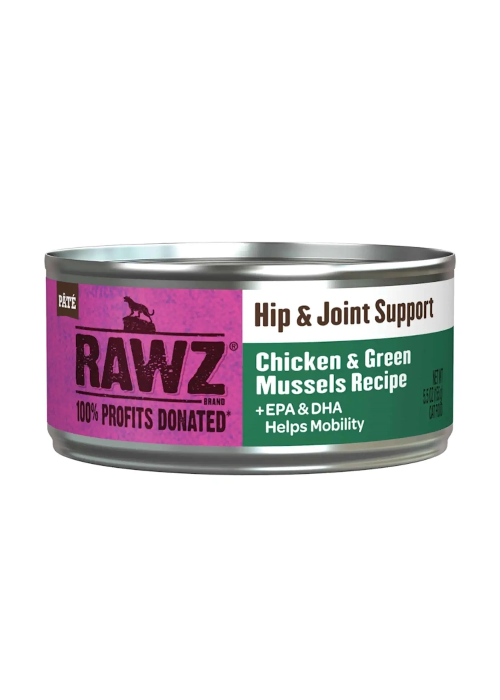 Rawz Rawz Solutions Hip & Joint Support Chicken & Green Mussels  Cat Can 5.5 oz