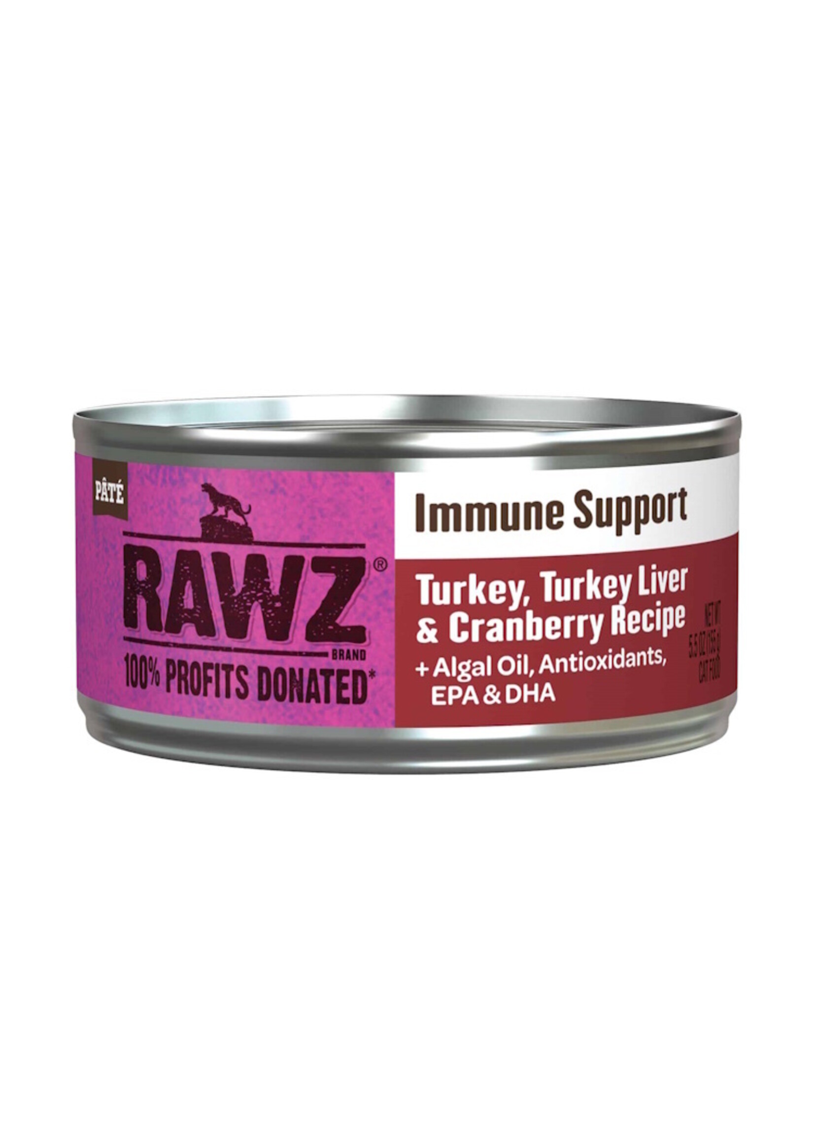 Rawz Rawz Solutions Immune Support Turkey, Turkey Liver & Cranberry Cat Can 5.5 oz