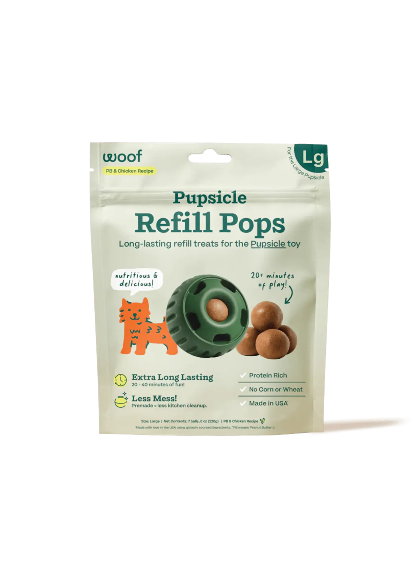 Woof Pupsicle Chicken and Peanut Butter Refill Pops