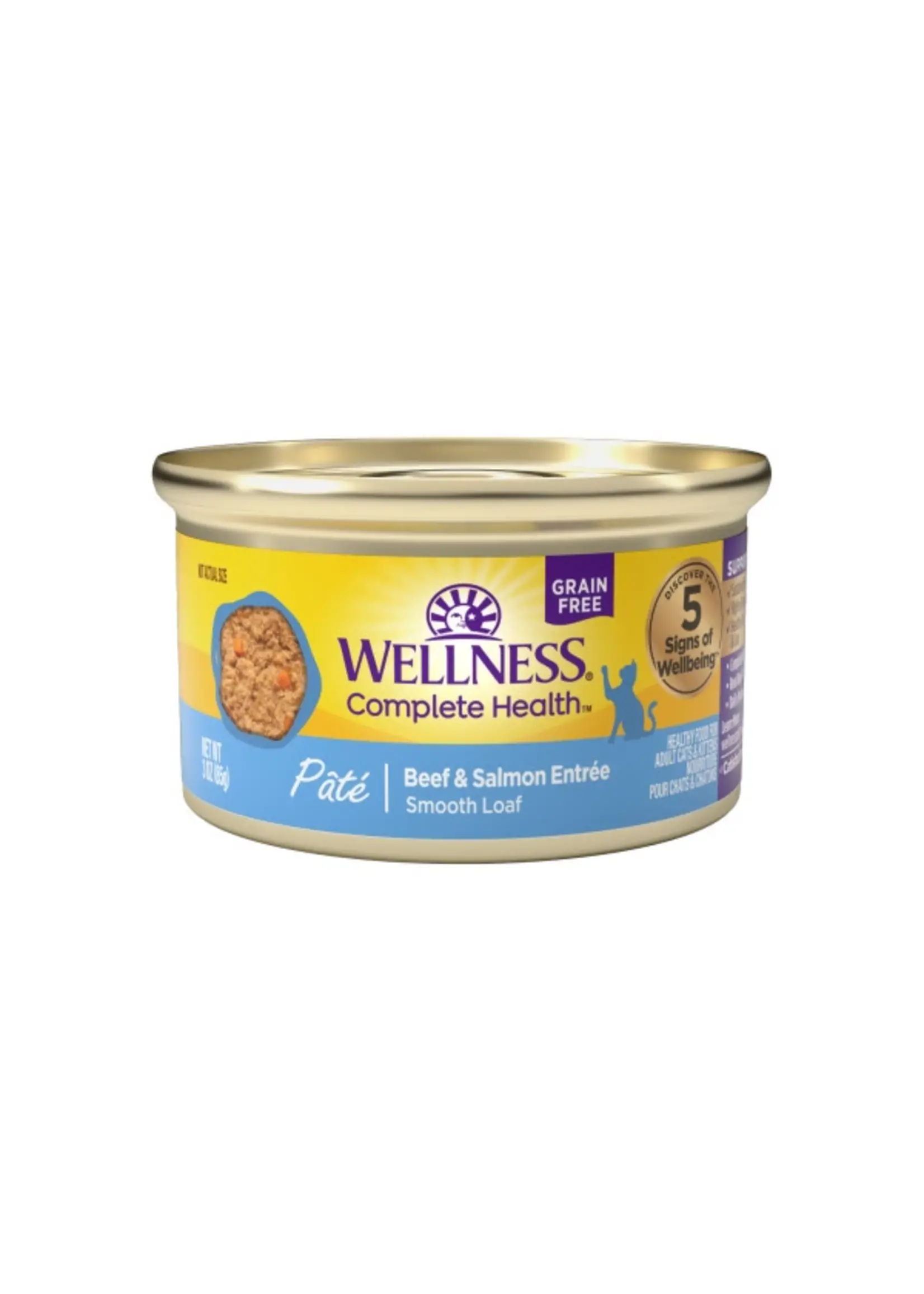 Wellness Wellness Complete Health Pate Grain-Free Beef & Salmon Formula, 3oz Can