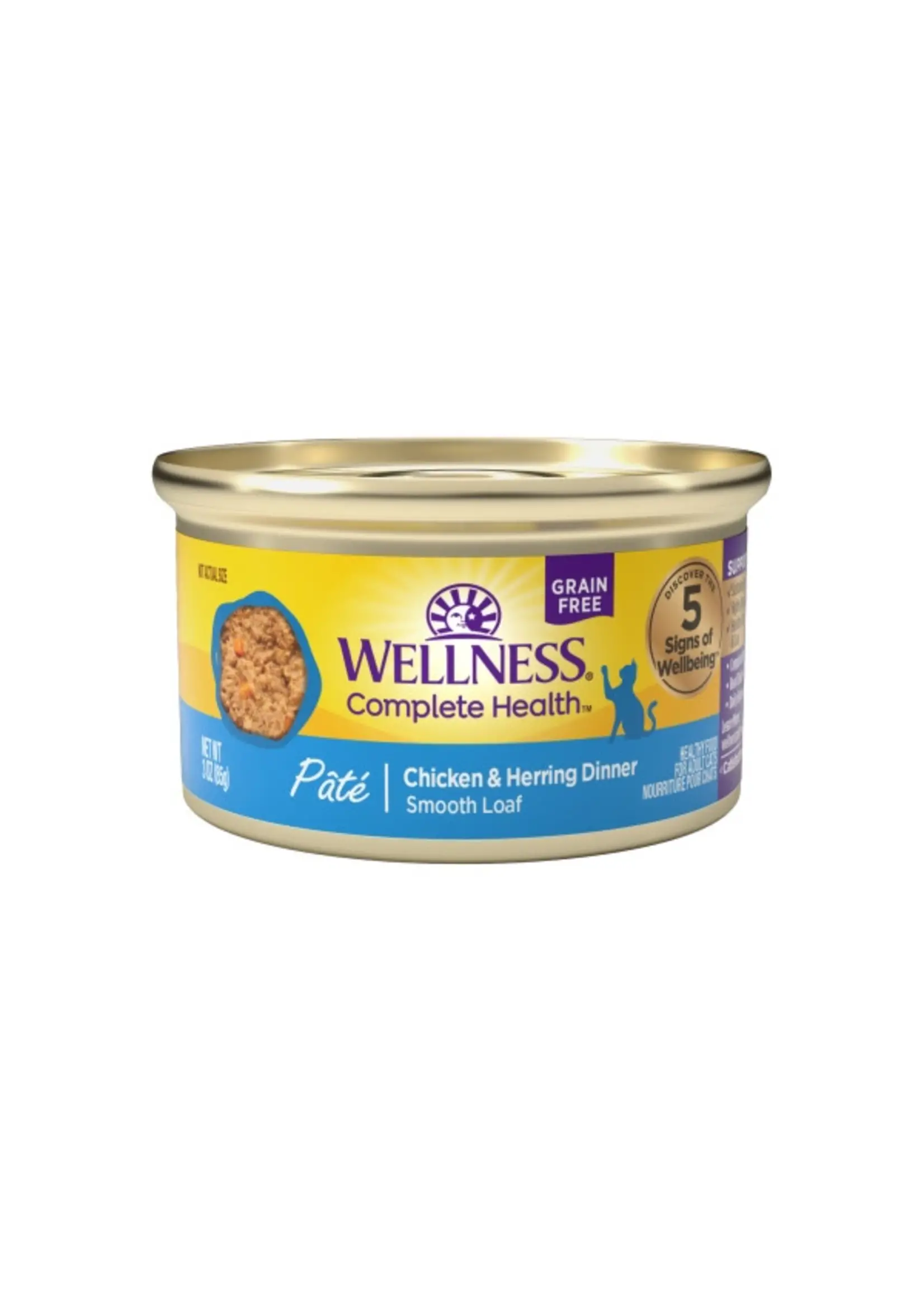 Wellness Wellness Complete Health Pate Grain-Free Chicken & Herring Formula, 3oz Can