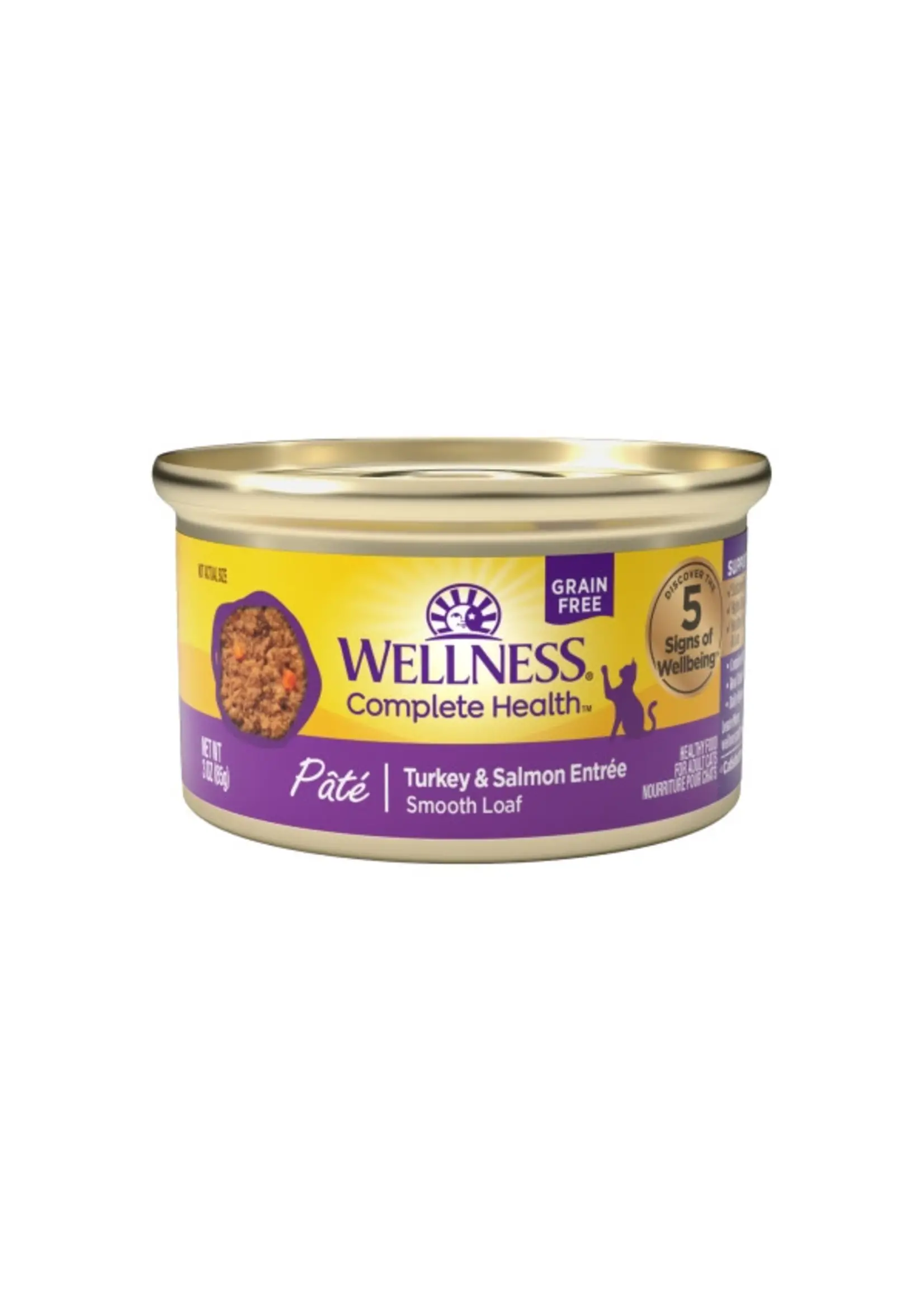 Wellness Wellness Complete Health Pate Grain-Free Turkey & Salmon Formula, 3oz Can