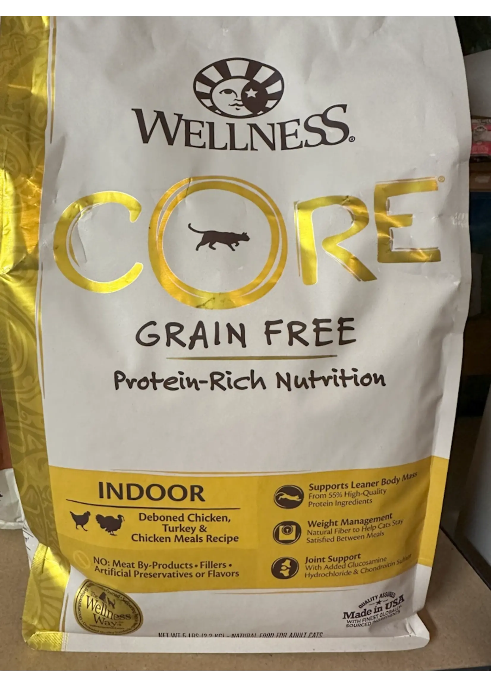 Wellness Wellness Core Grain-Free Indoor Chicken with Turkey & Chicken Meal Formula Cat Food, 5lb