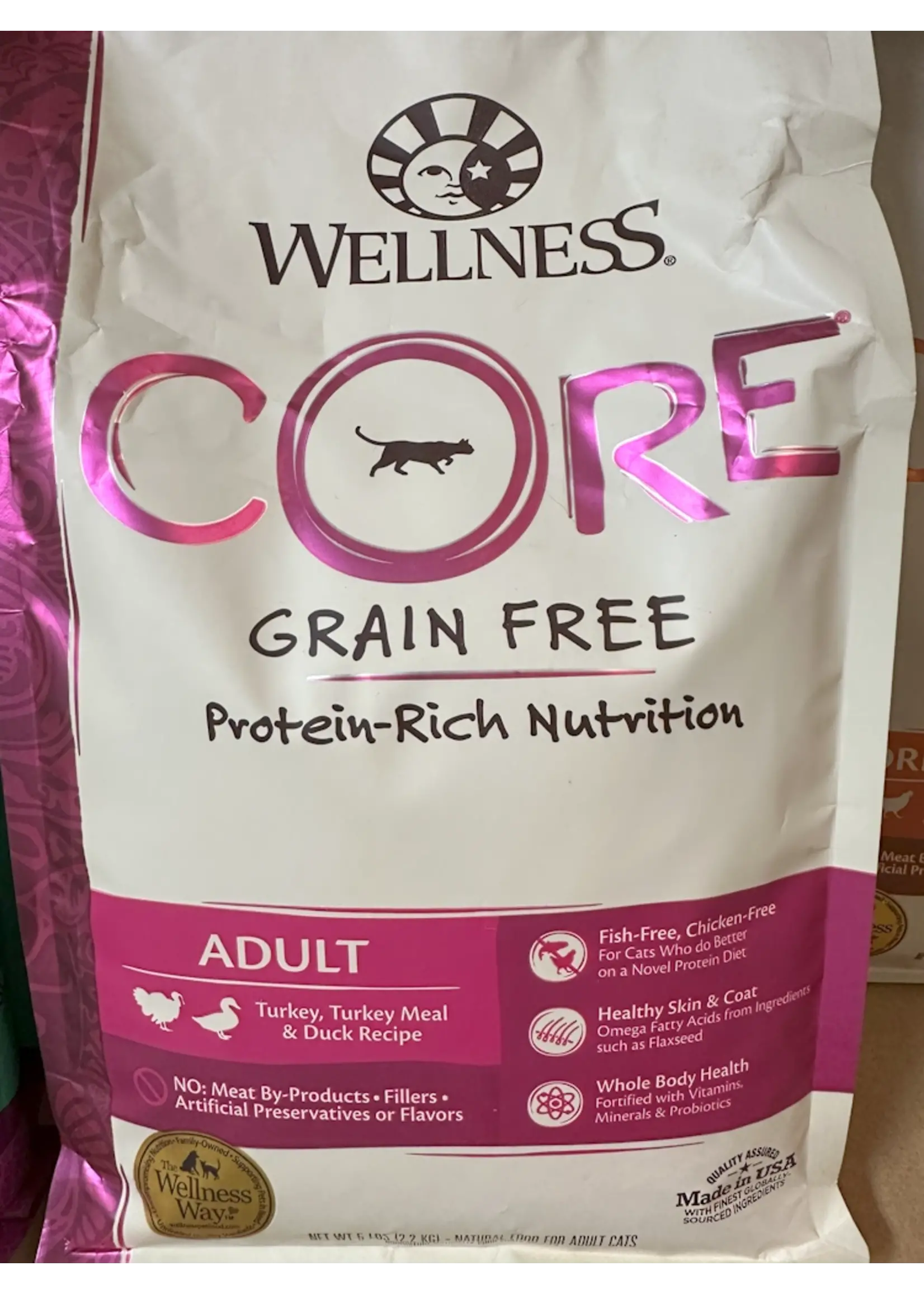 Wellness Wellness Core Grain-Free Adult Turkey with Turkey Meal and Duck Cat Food, 5lb