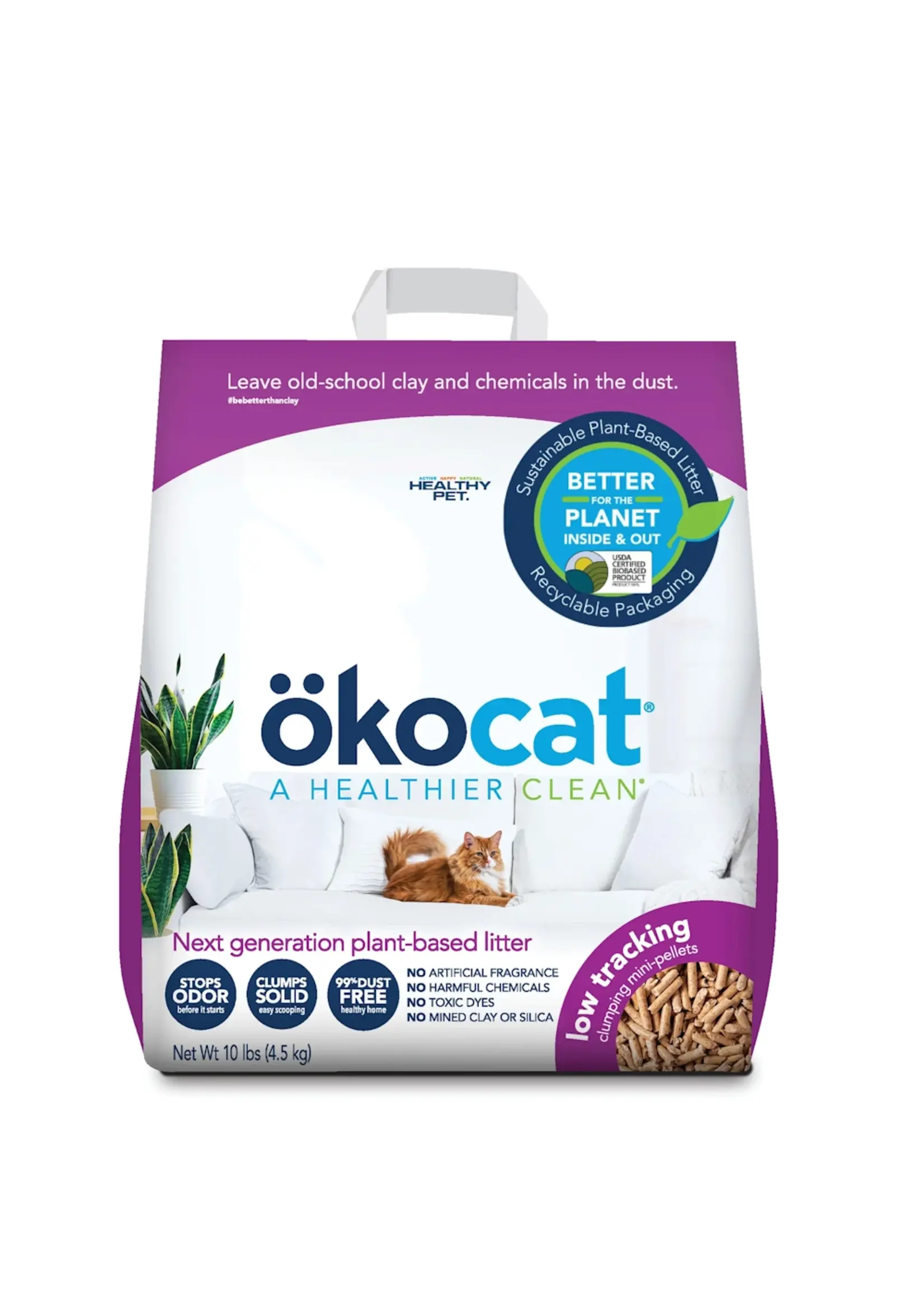 okocat okocat Clumping Mini Wood Pellet Cat Litter 14lb