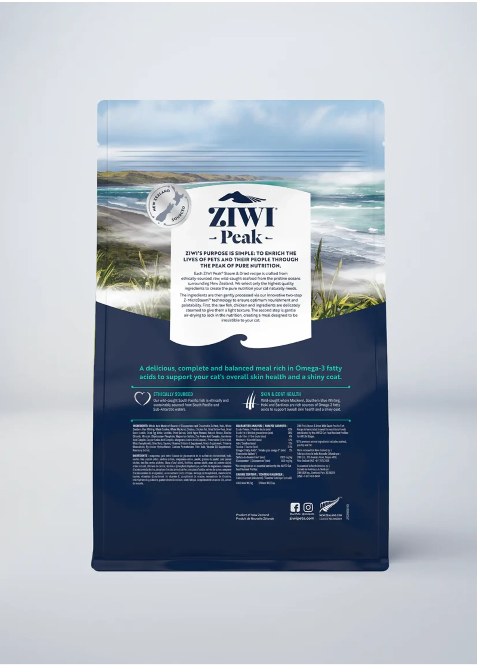Ziwi Peak Ziwi Peak Steam-Dried Cat Food South Pacific Fish