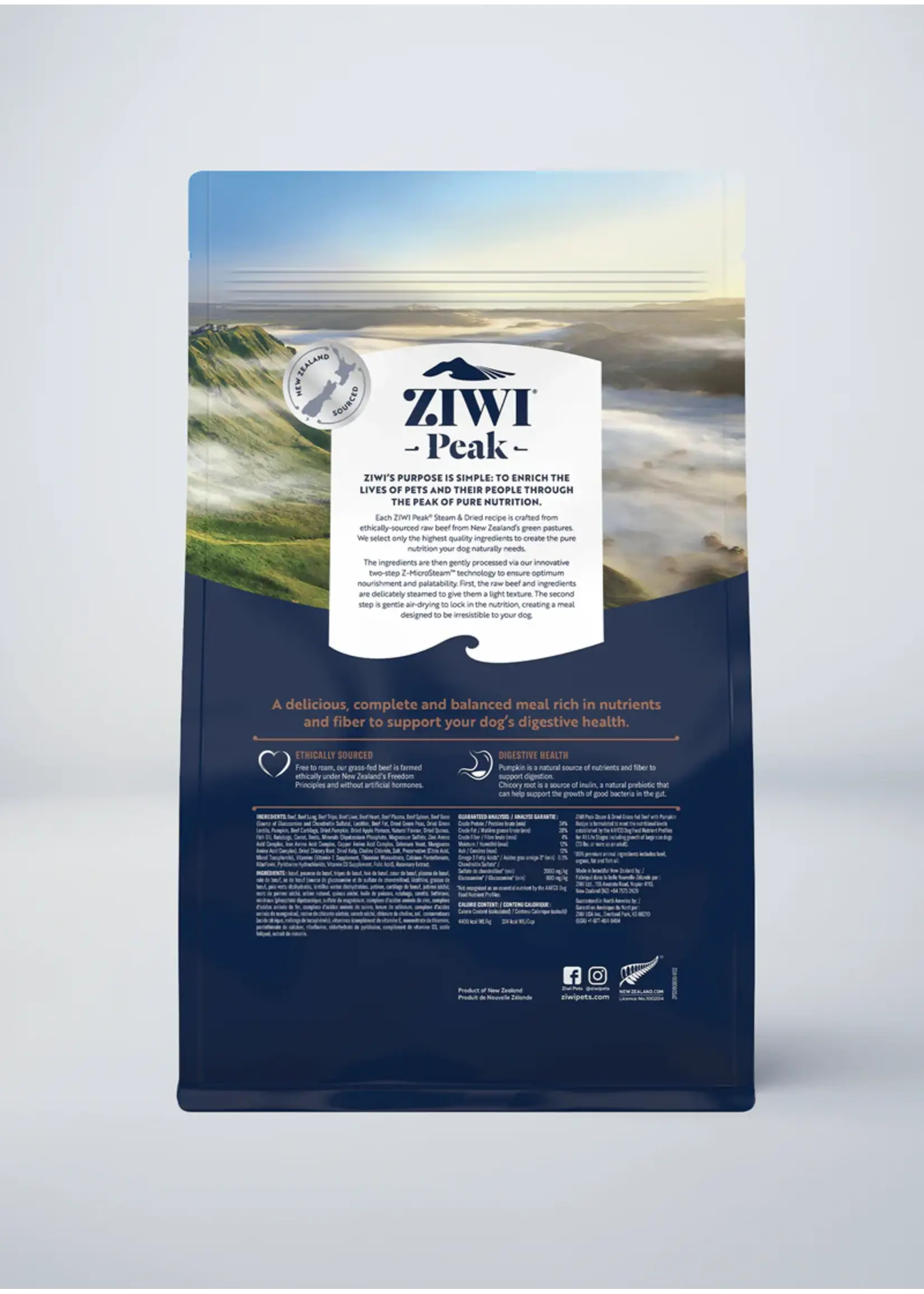 Ziwi Peak Ziwi Peak Steam-Dried Dog Food Beef with Pumpkin