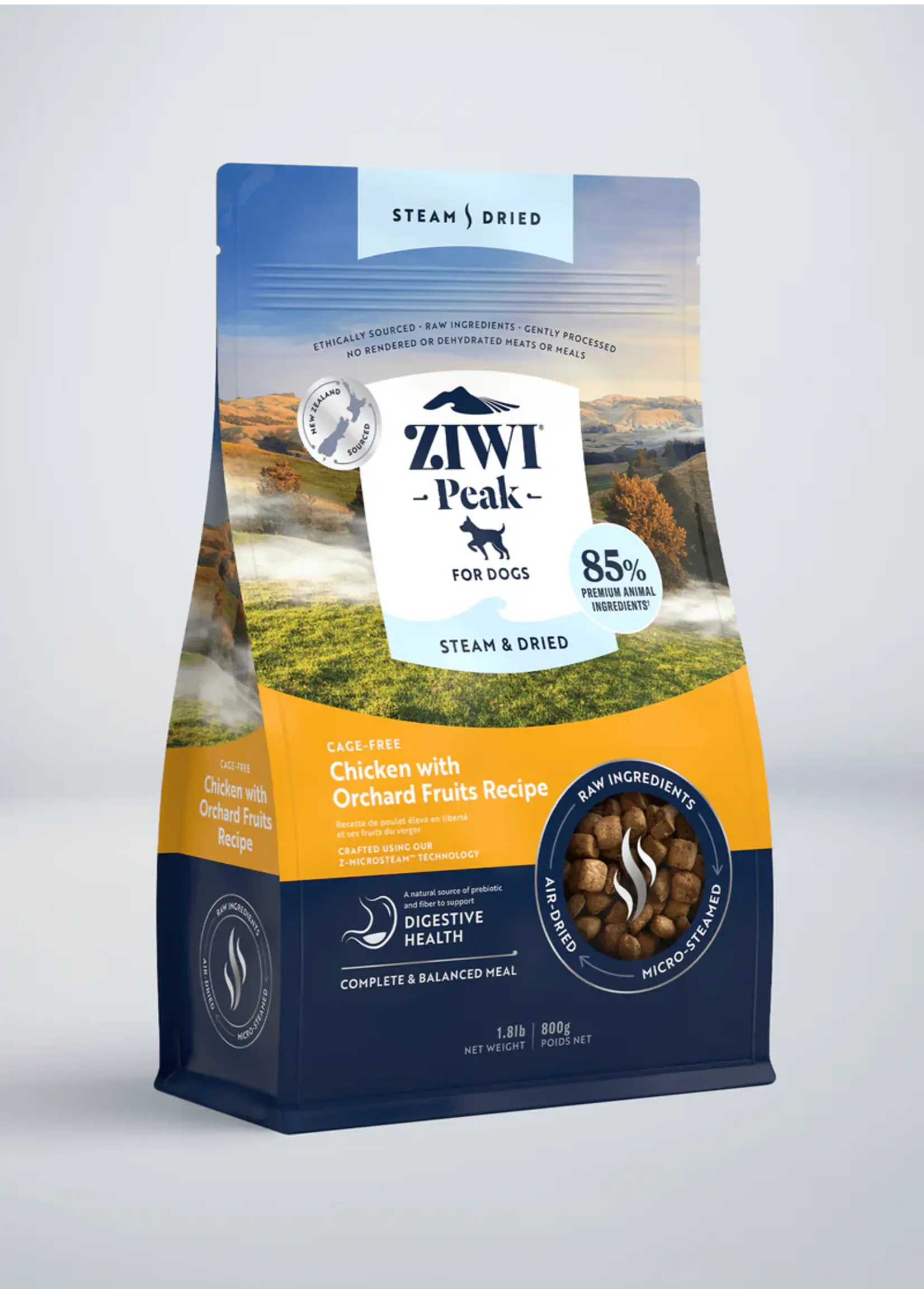Ziwi Peak Ziwi Peak Steam-Dried Dog Food Chicken with Orchard Fruits