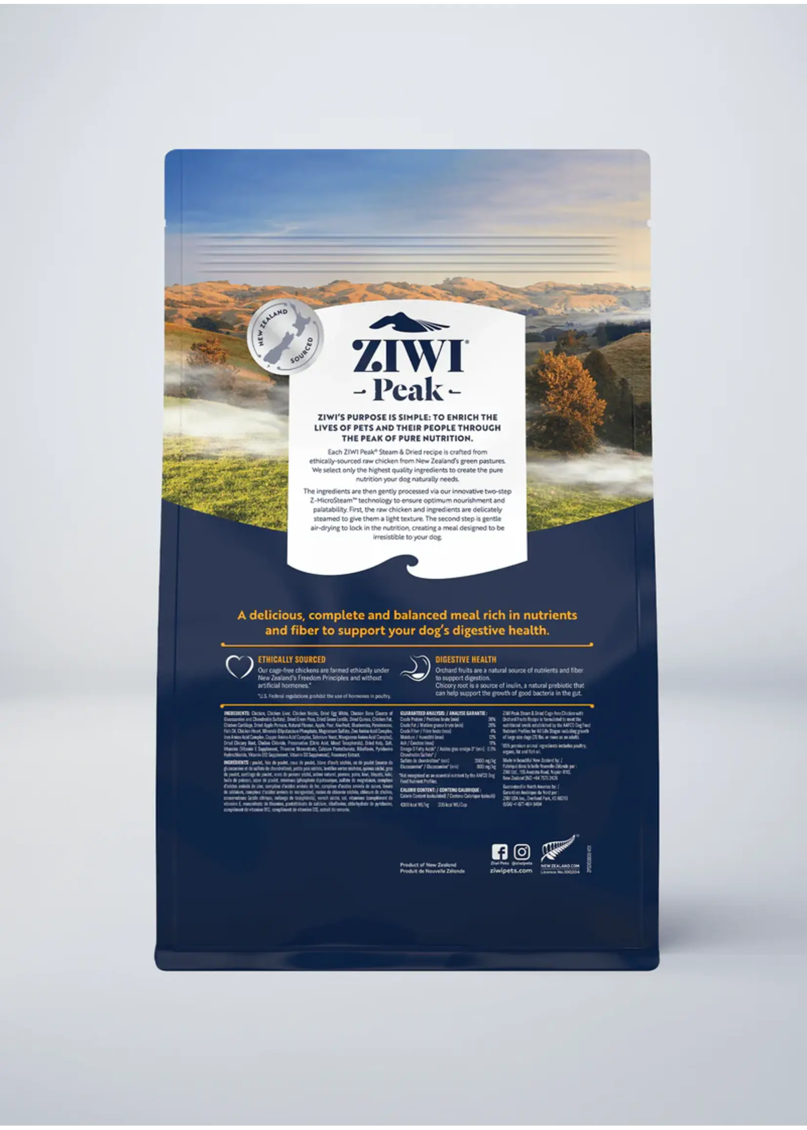 Ziwi Peak Ziwi Peak Steam-Dried Dog Food Chicken with Orchard Fruits
