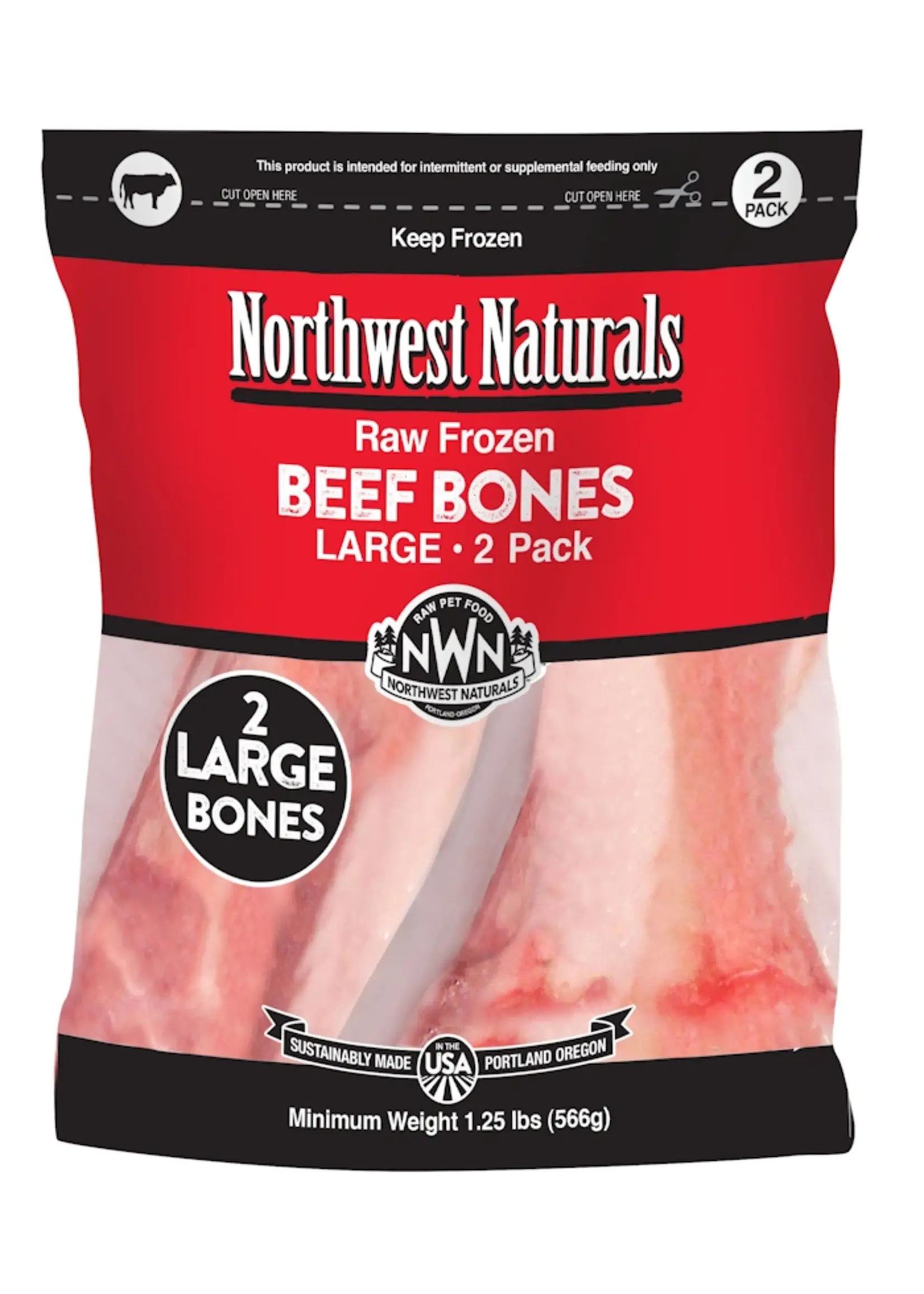 Northwest Naturals Northwest Naturals Frozen Raw Beef Bone Large 2 Pack 6-8in