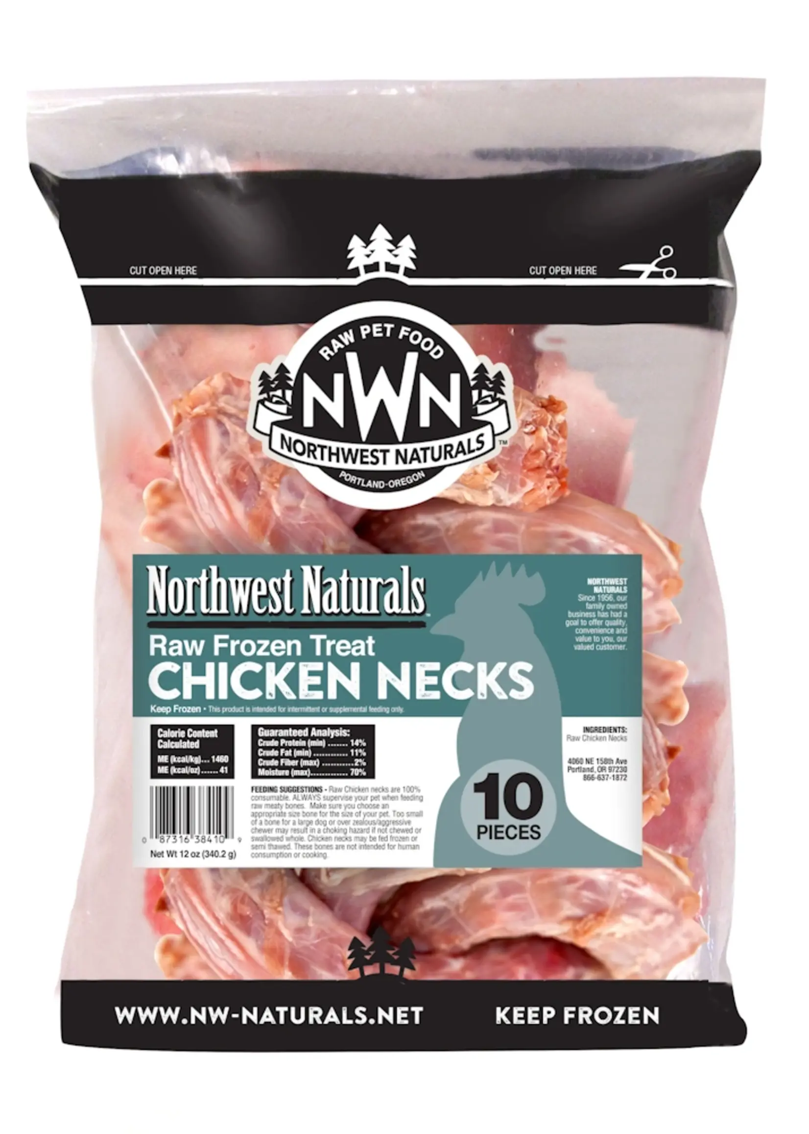 Northwest Naturals Northwest Naturals Frozen Chicken Necks, 10 Pack