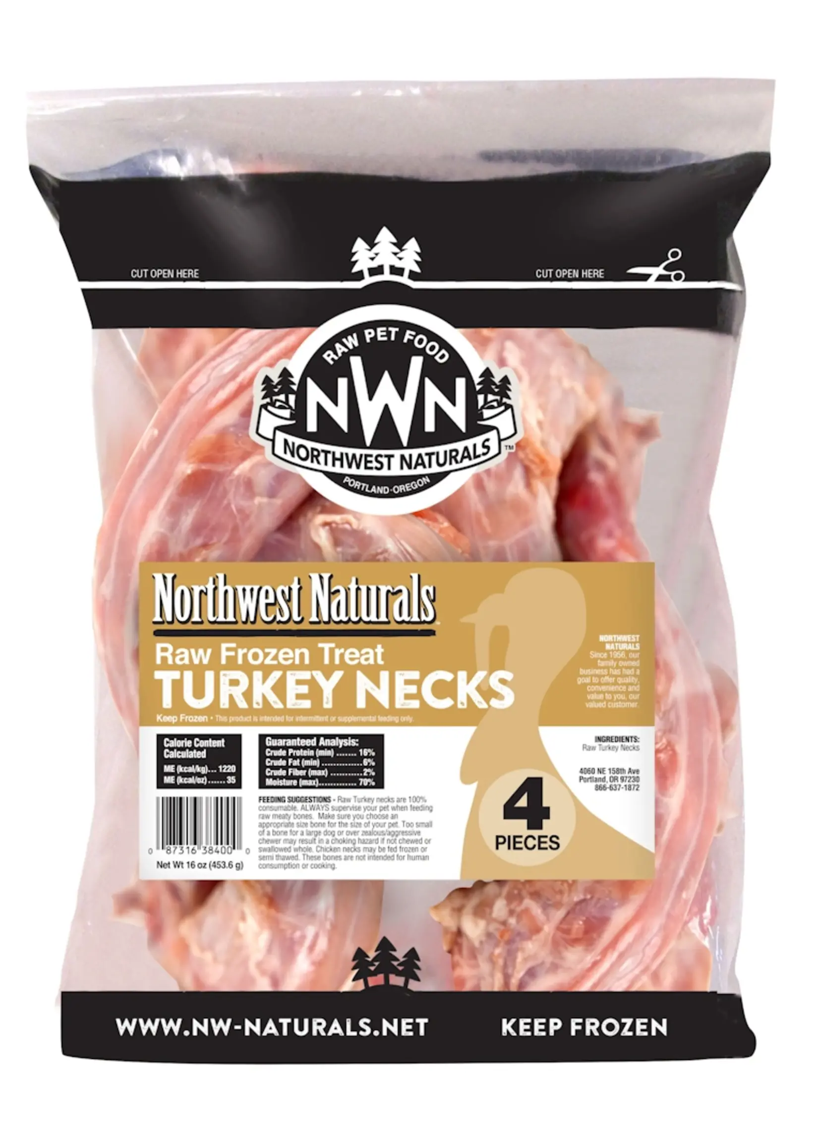 Northwest Naturals Northwest Naturals Frozen Turkey Necks, 4 Pack