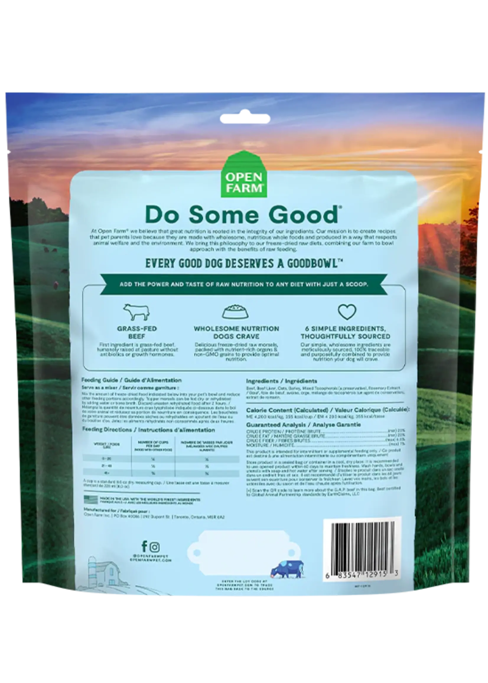 Open Farm Open Farm Freeze-Dried Goodbowl Grass-Fed  Beef