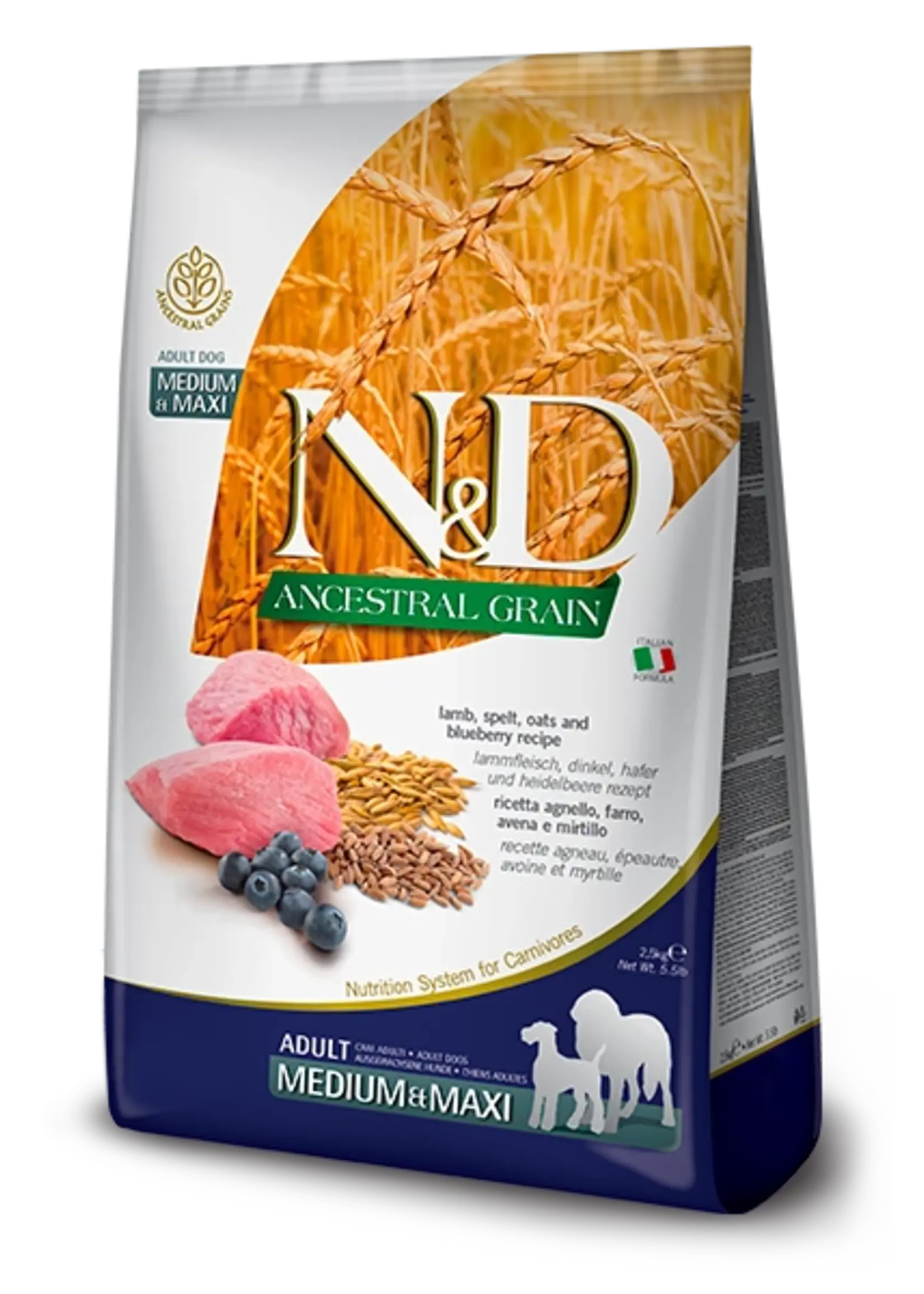 Farmina Farmina N&D Ancestral Grain Lamb Adult Med-Maxi  Dog Food