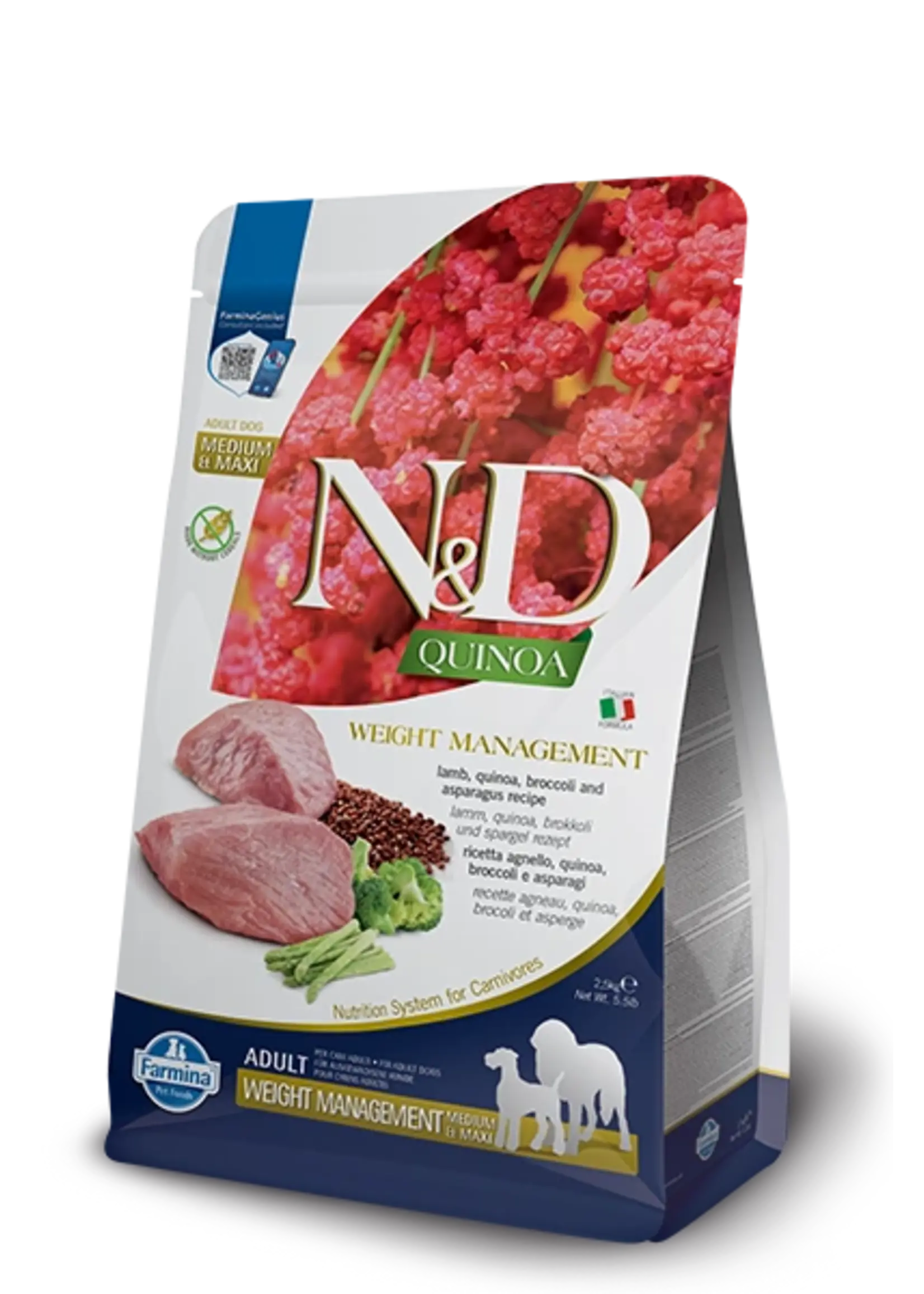 Farmina Farmina Dog N&D Quinoa Weight Management Lamb Med-Maxi 5.5lb