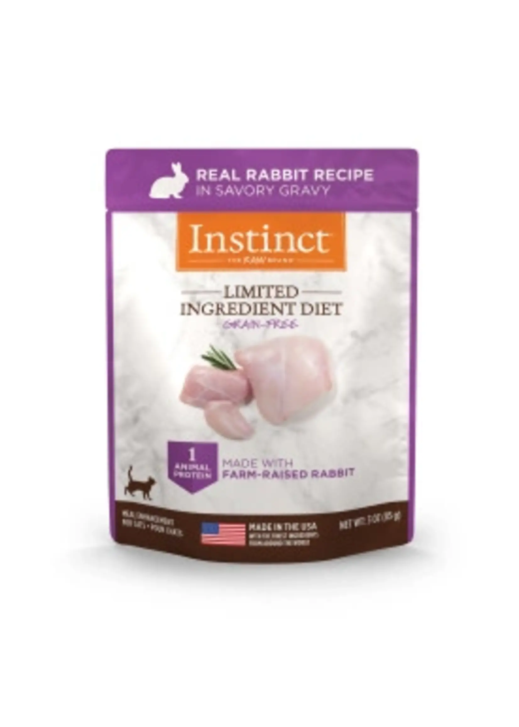 Instinct Instinct Limited Ingredient Diet Real Rabbit Cat Recipe 3oz Pouches