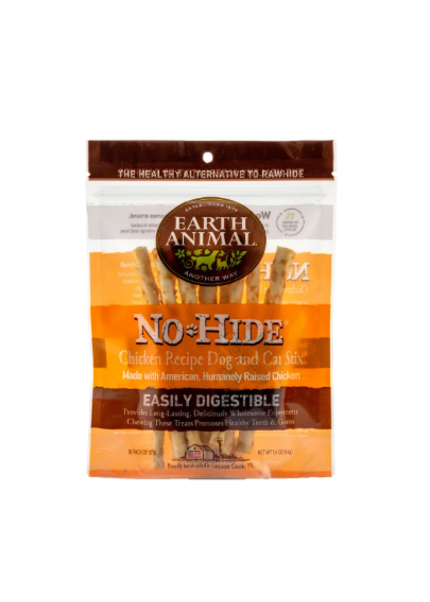 Earth Animal Dog No Hide Stix 10 Pack
